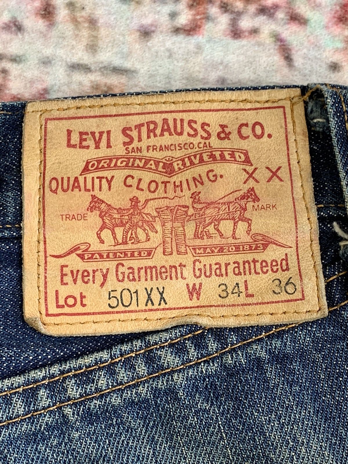 Levi's Vintage 90’s Levis 501XX Big E Thrashed Blue Denim Size US 30 / EU 46 - 5 Thumbnail