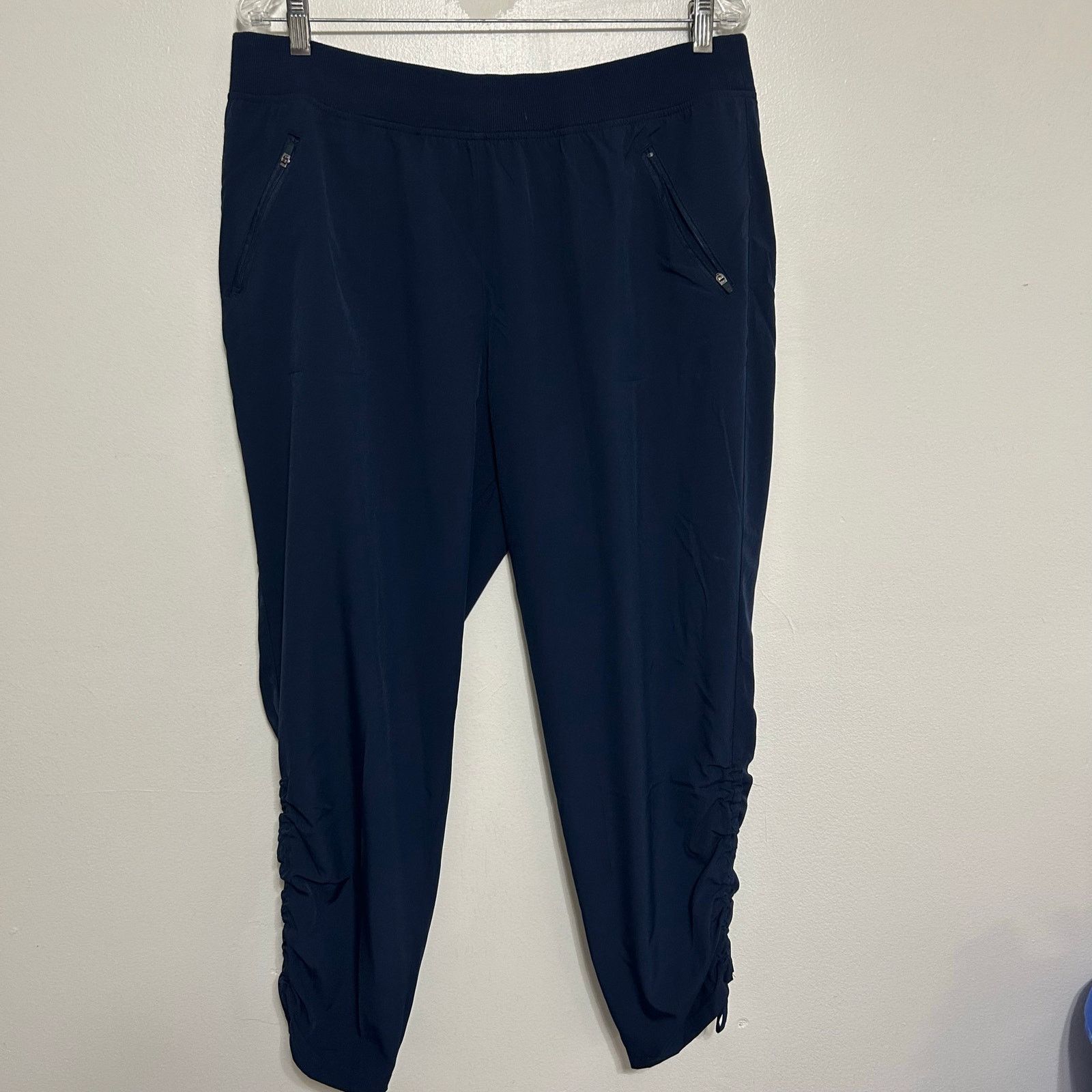 Tek Gear Tek Gear Navy Cropped Joggers Cinch Hem Zipper Pockets XL Size 26" / US 2 / IT 38 - 1 Thumbnail