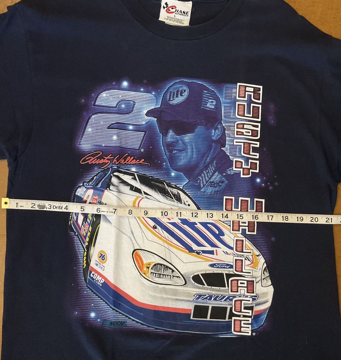 Chase Authentics Rusty Wallace T Shirt Size US L / EU 52-54 / 3 - 4 Thumbnail