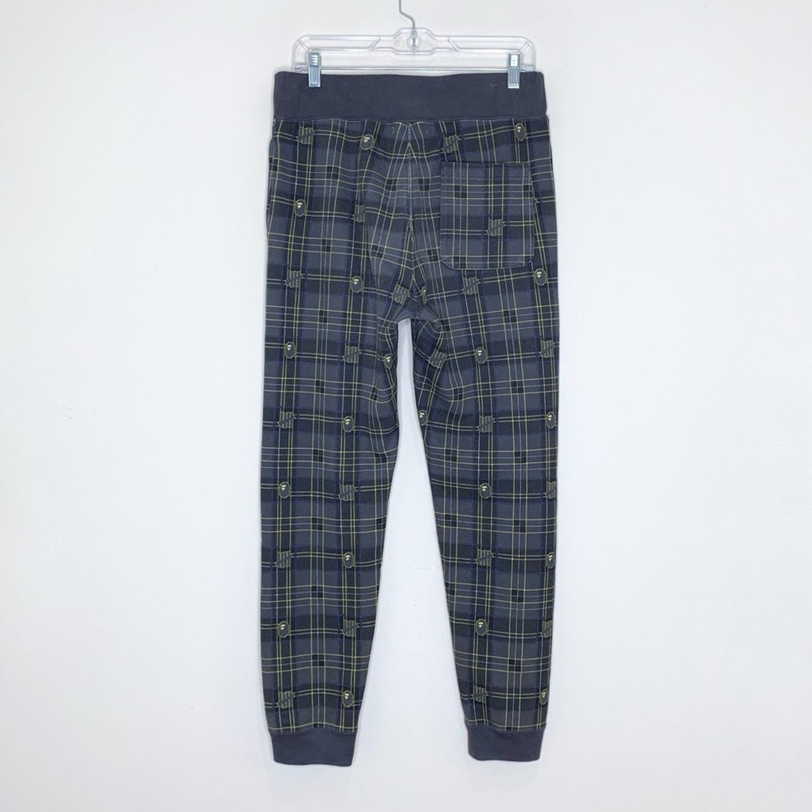 Bape BAPE x Undefeated Check Slim Sweatpants (Sz M) Charcoal Size US 32 / EU 48 - 10 Thumbnail