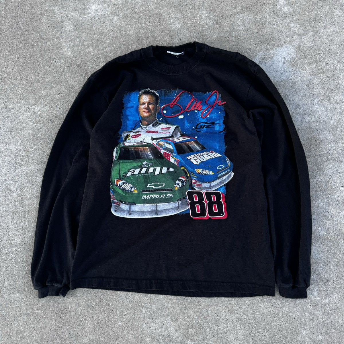 Harley Davidson × NASCAR × Stussy Vintage Y2K Black Nascar Dale Earnhardt Graphic Longsleeve S Size US M / EU 48-50 / 2 - 1 Thumbnail