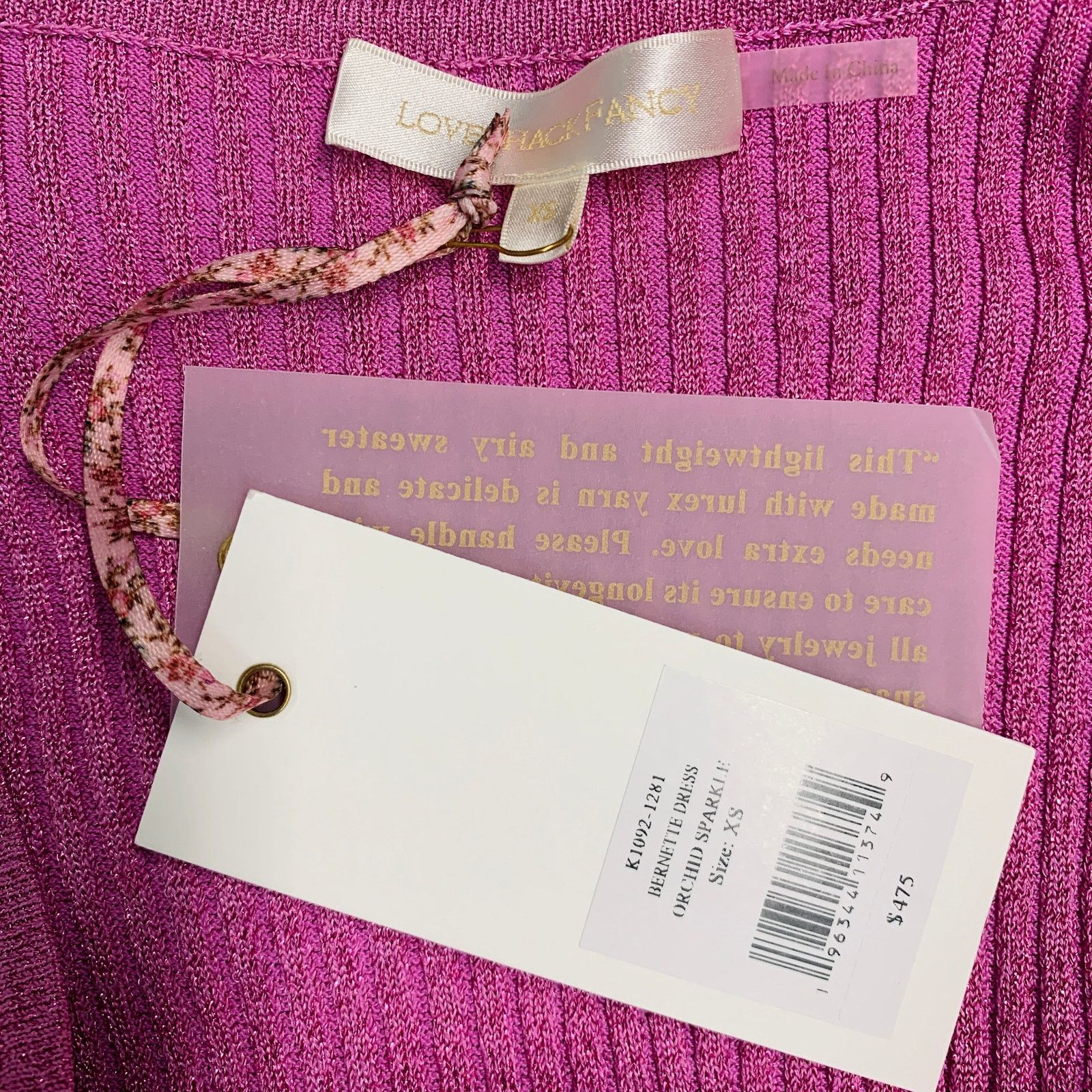 LoveShackFancy LOVESHACKFANCY Size XS Pink Viscose Ribbed Cutout Dress Size XS / US 0-2 / IT 36-38 - 5 Thumbnail