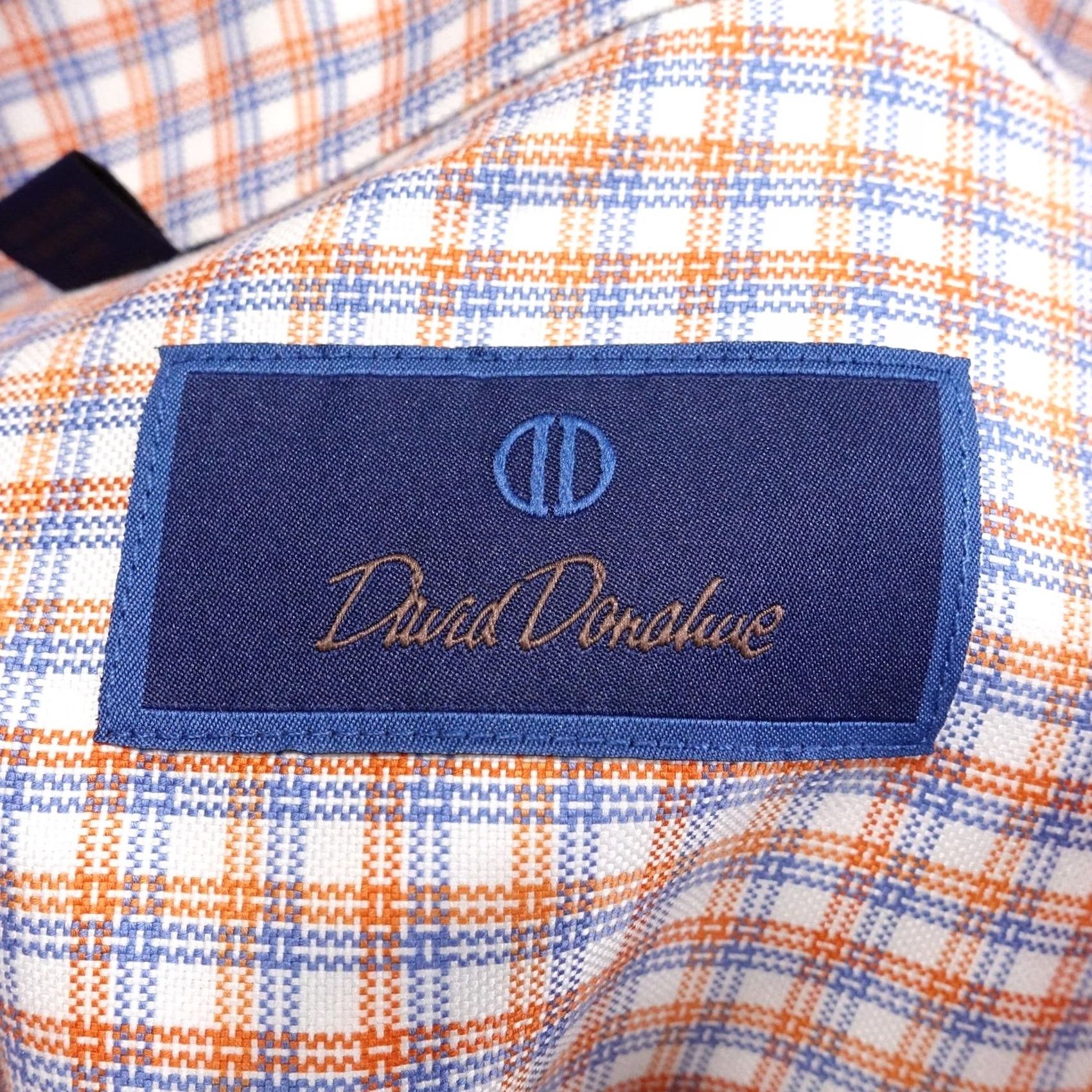 David Donahue David Donahue Dress Shirt Mens 16.5 34/35 Regular Check Cotton Shirt Size 46R - 6 Thumbnail