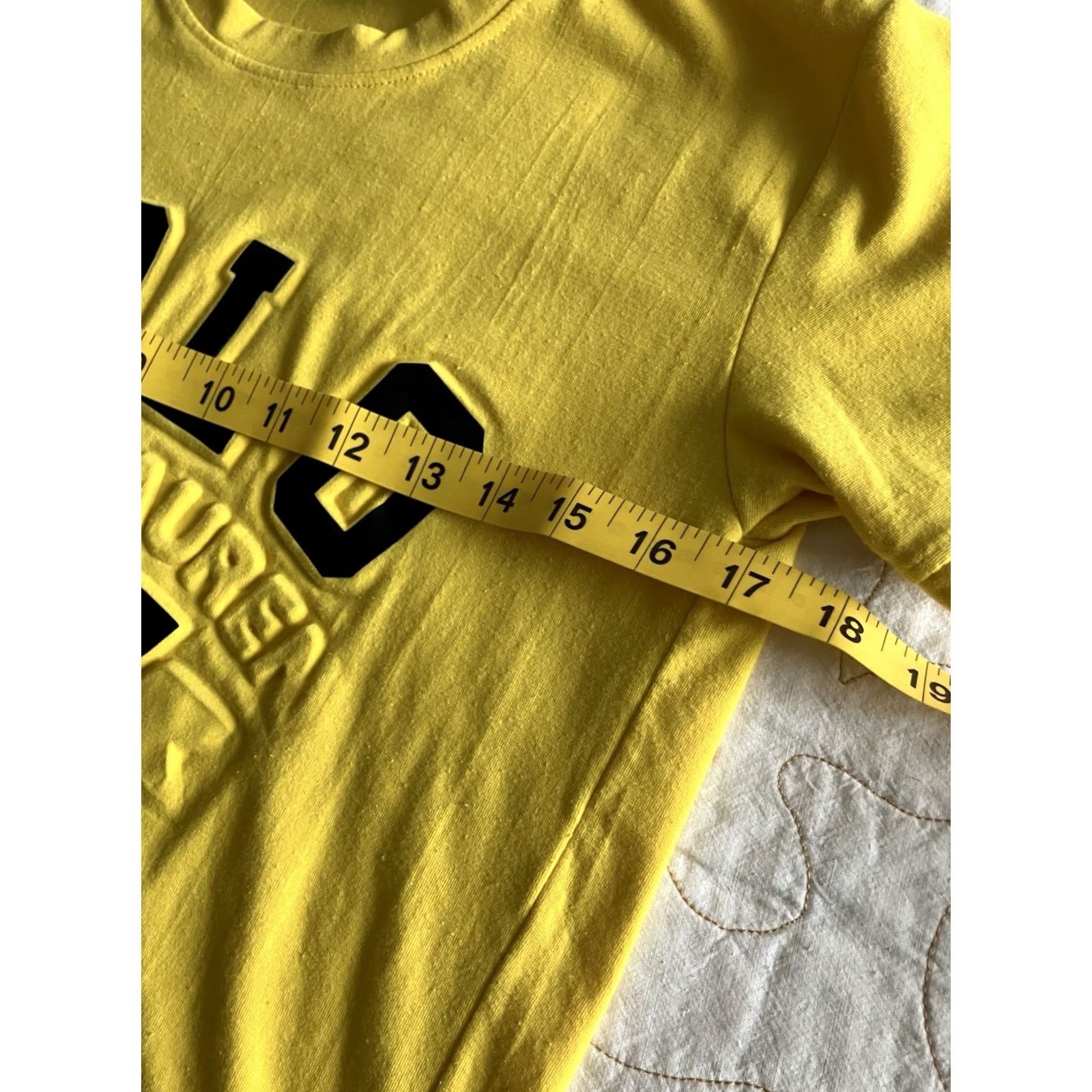 Polo Ralph Lauren JUV Polo Ralph Lauren Boot Leg 3D T Shirt Short Sleeve Yellow Retro Mens S Size US S / EU 44-46 / 1 - 6 Thumbnail
