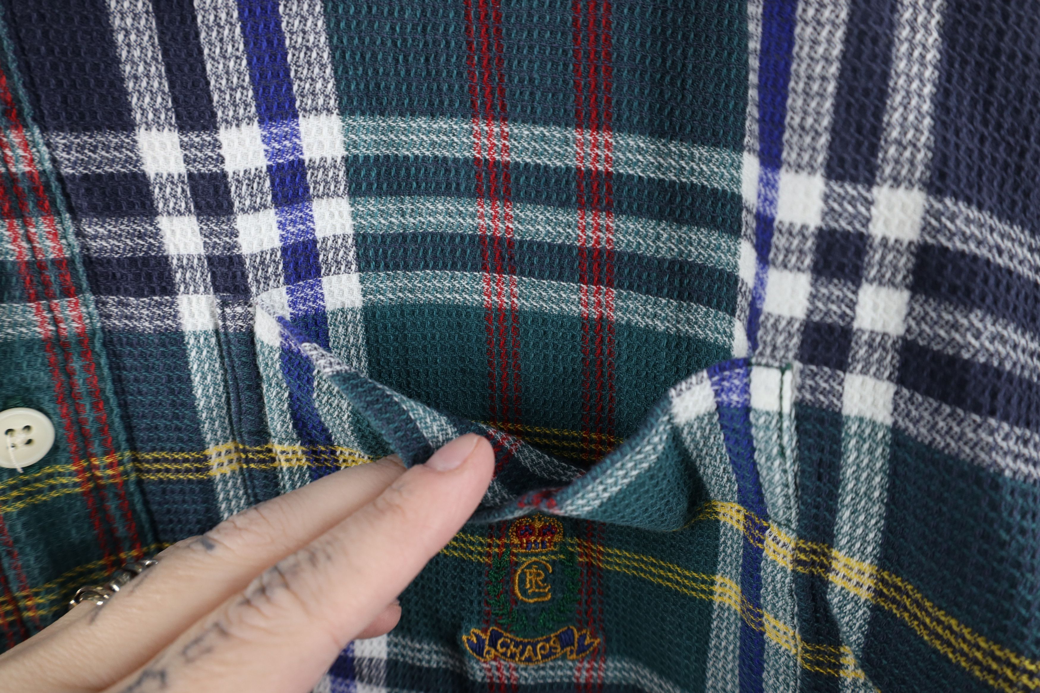 Ralph Lauren Vintage 90s Chaps Ralph Lauren Knit Button Down Shirt Size US M / EU 48-50 / 2 - 5 Thumbnail