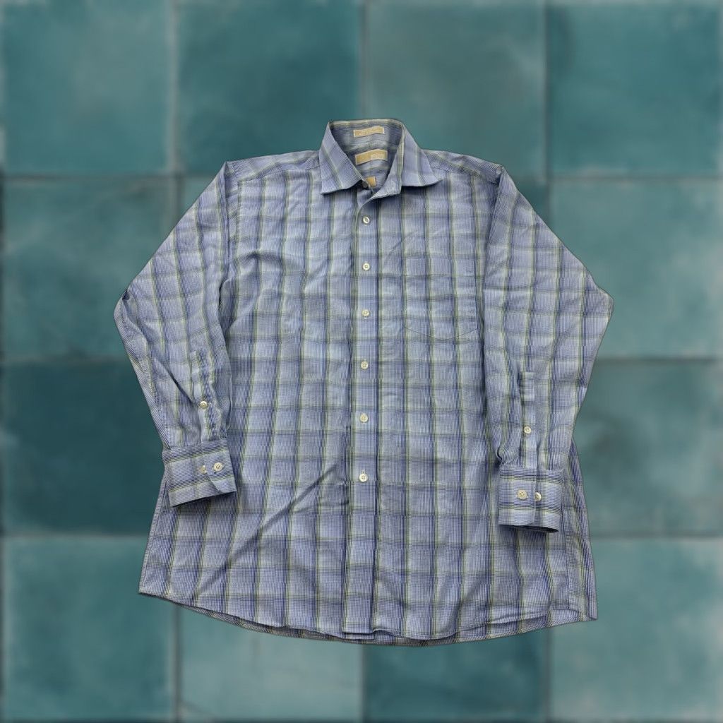 Michael Kors Michael Kors Shirt Mens Large 16 1/2 32/33 Plaid Button Up Long Sleeve Multicolor Button-Down Collar Mens Regular L Size US L / EU 52-54 / 3 - 1 Thumbnail