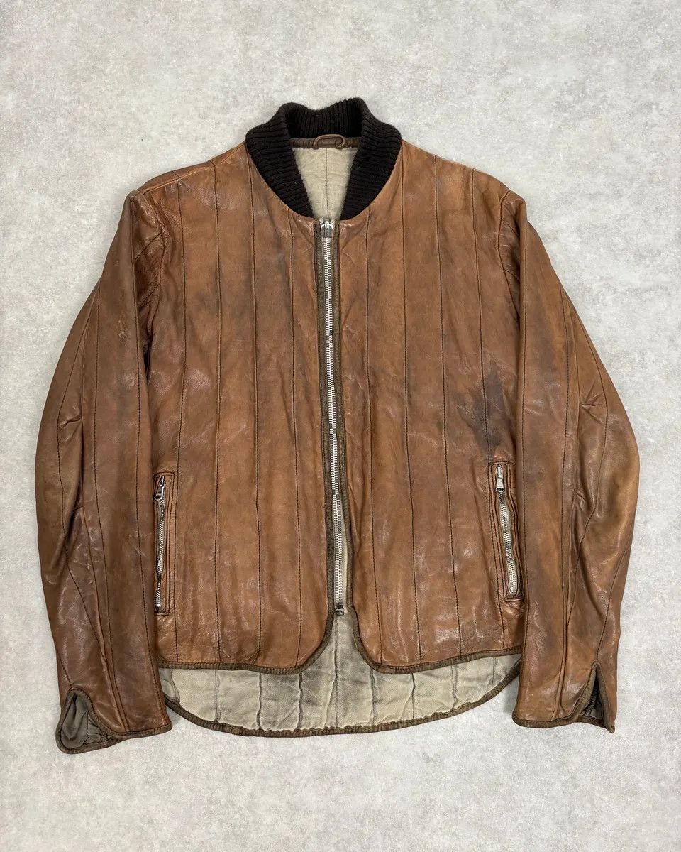 Giorgio Brato 2000s Giorgio Brato Brown Leather Bomber Jacket Size US S / EU 44-46 / 1 - 1 Thumbnail