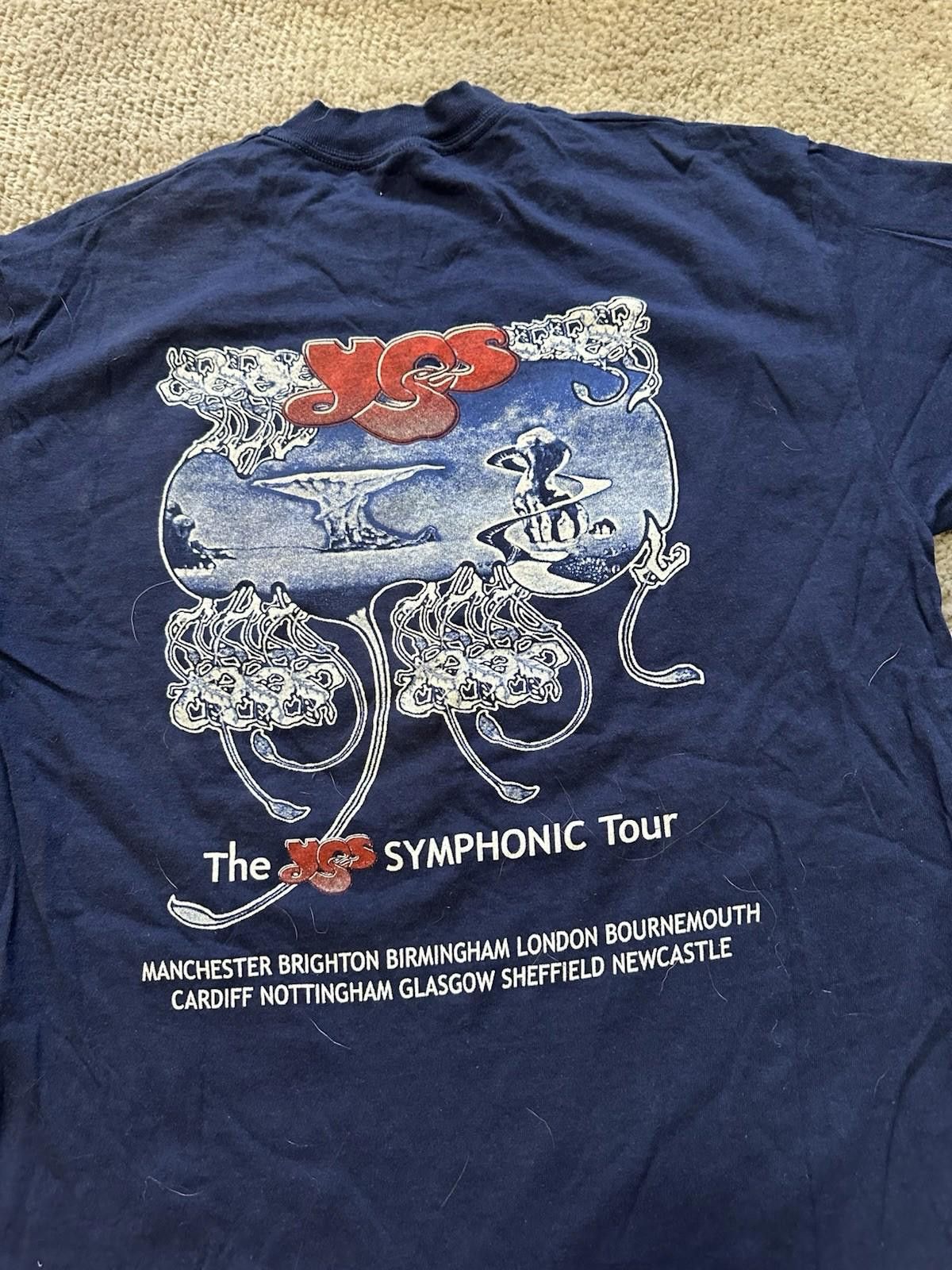 Band Tees VTG YES Band Tee Shirt Mens Medium Blue Tour Rock Music Size US M / EU 48-50 / 2 - 8 Thumbnail