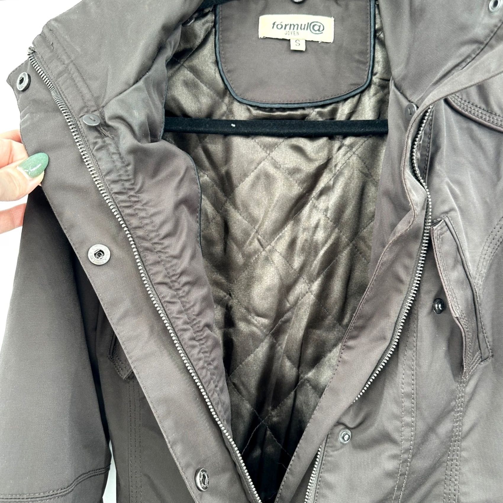Vintage FORMUL@ JOVEN Women's Brown Belted Utility Jacket Size S Size S / US 4 / IT 40 - 5 Thumbnail