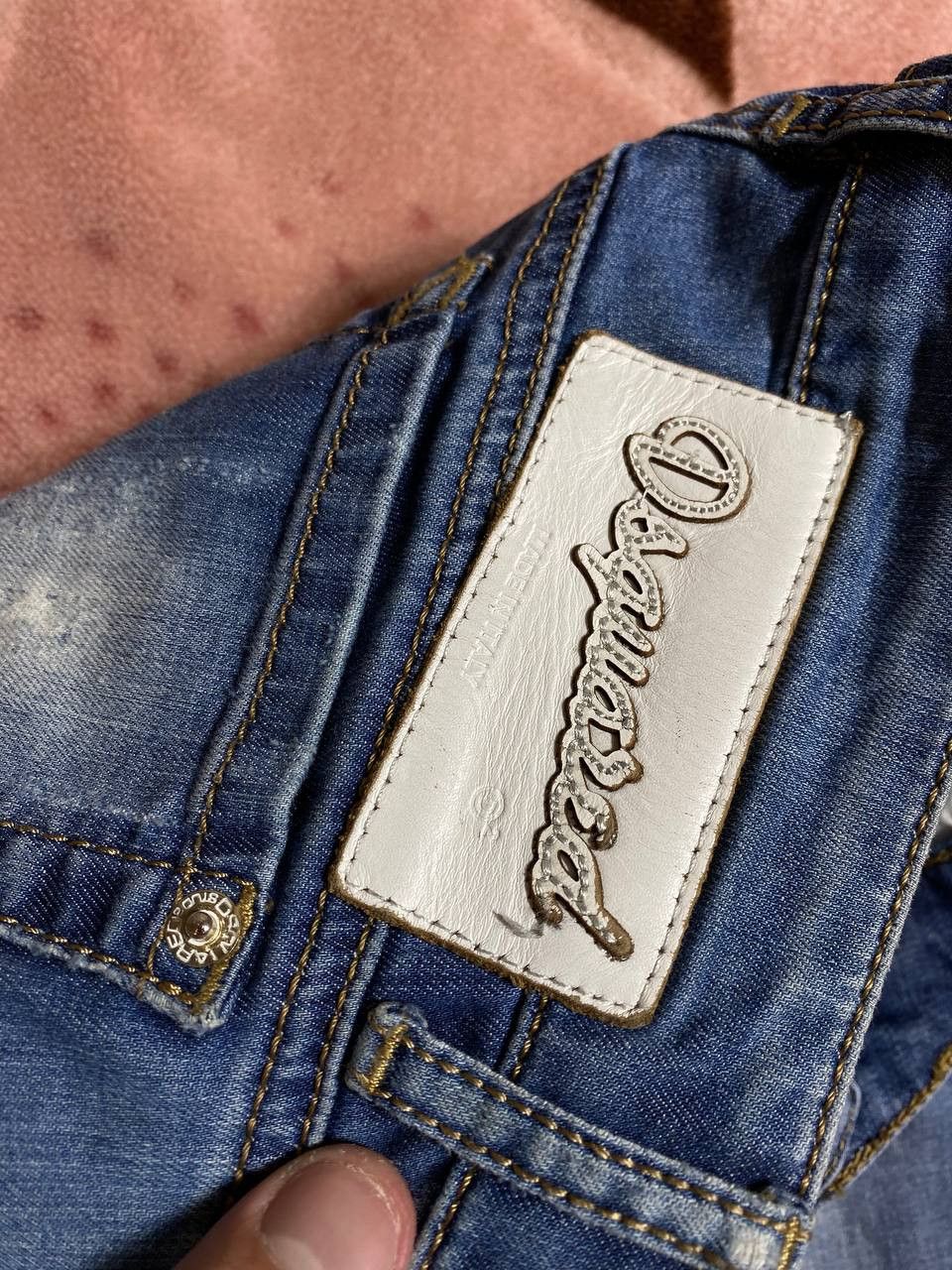 Dsquared2 × Vintage Vintage Dsquared2 Distressed Painted Made in Italy Jeans Size US 27 - 3 Thumbnail