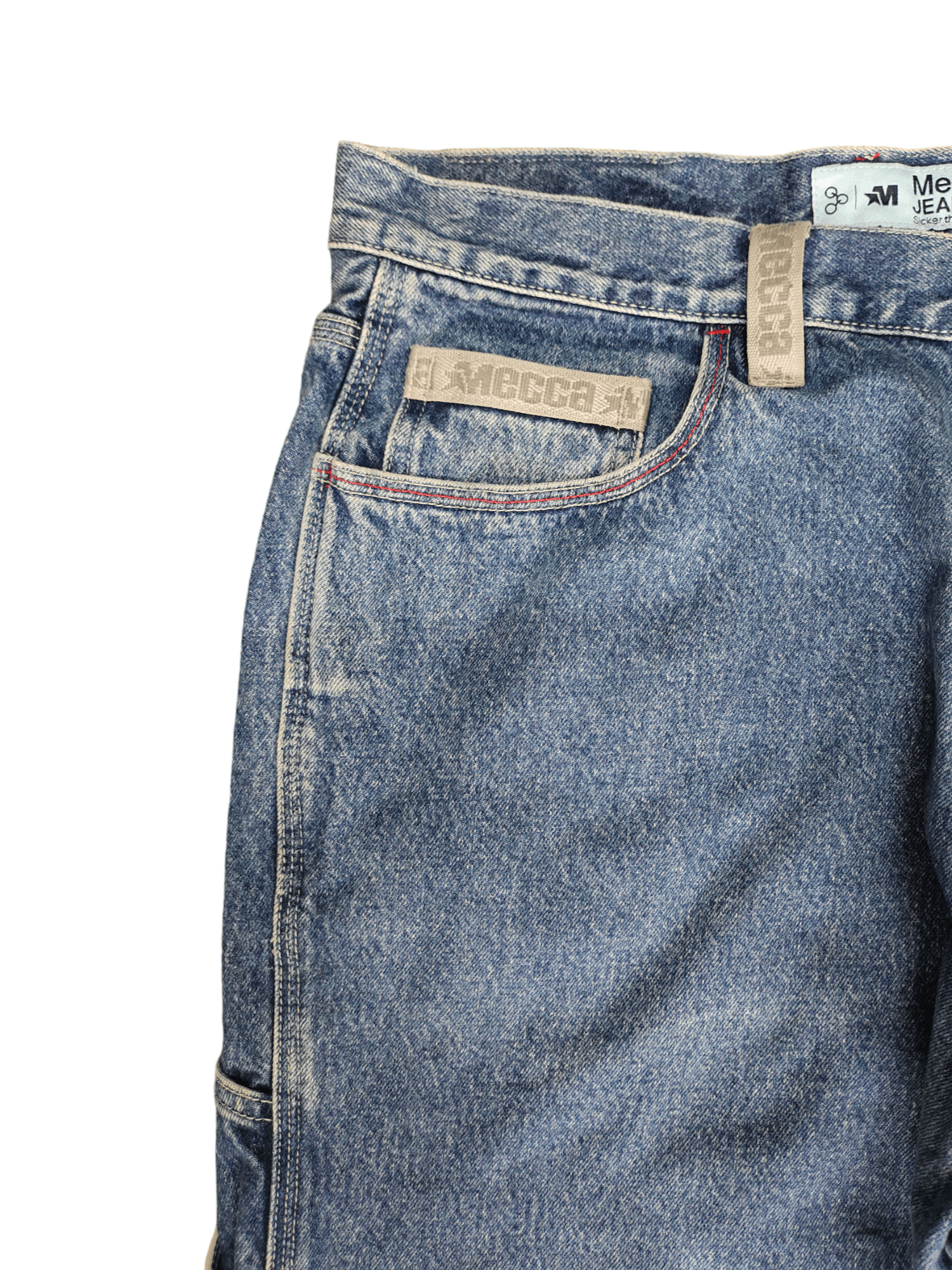 Mecca Vintage 90s Mecca Carpenter Wide Leg Denim Baggy Jeans Size US 36 / EU 52 - 5 Thumbnail