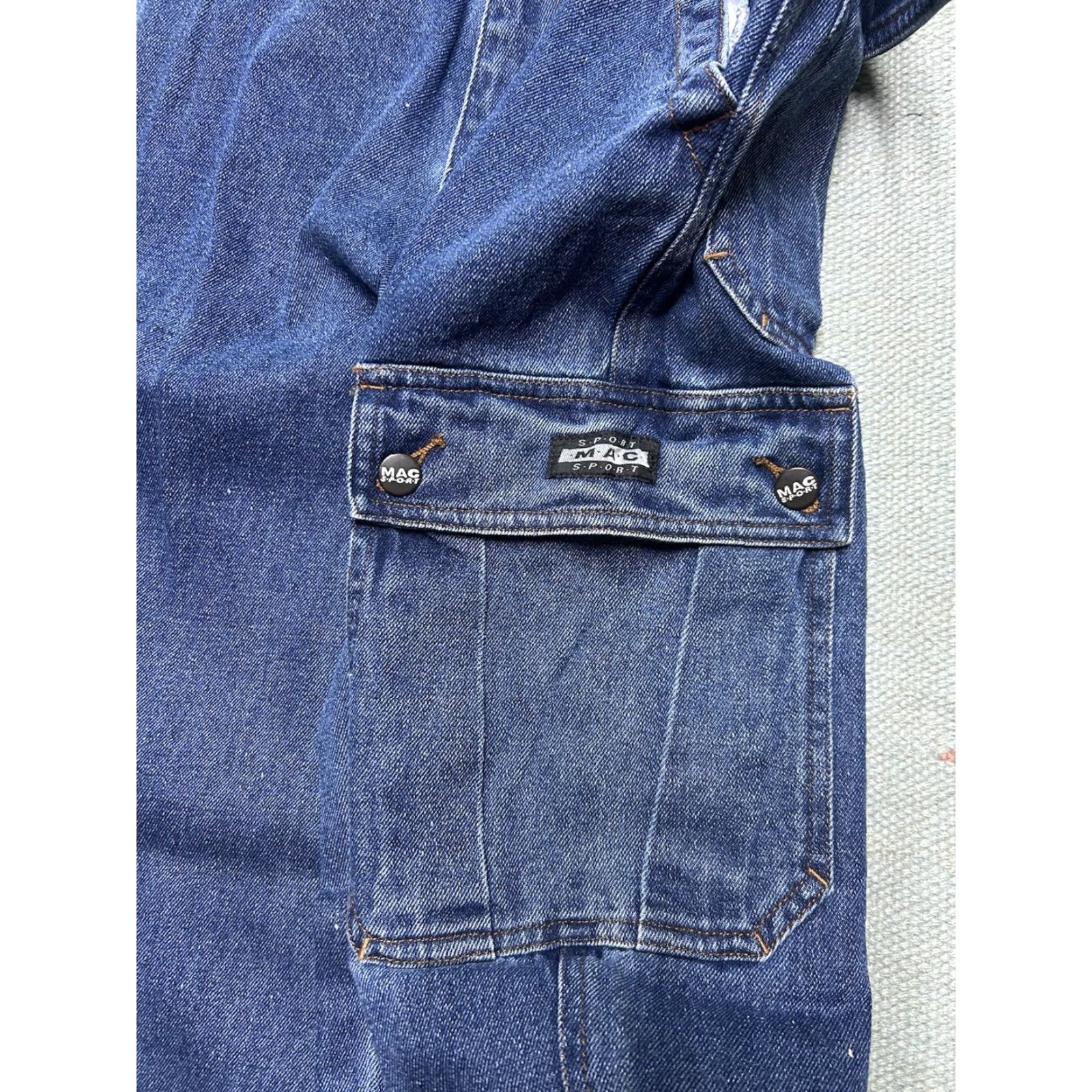 Vintage VINTAGE Y2K Baggy Jeans Mac Sport Cargo Wide Leg Pipes Skater Denim 32x32 Size US 32 / EU 48 - 6 Thumbnail