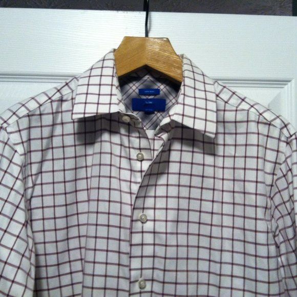 Egara EGARA MEN'S NEW WHITE 100%COTTON CASUAL SHIRT SIZE: L Size US L / EU 52-54 / 3 - 3 Thumbnail