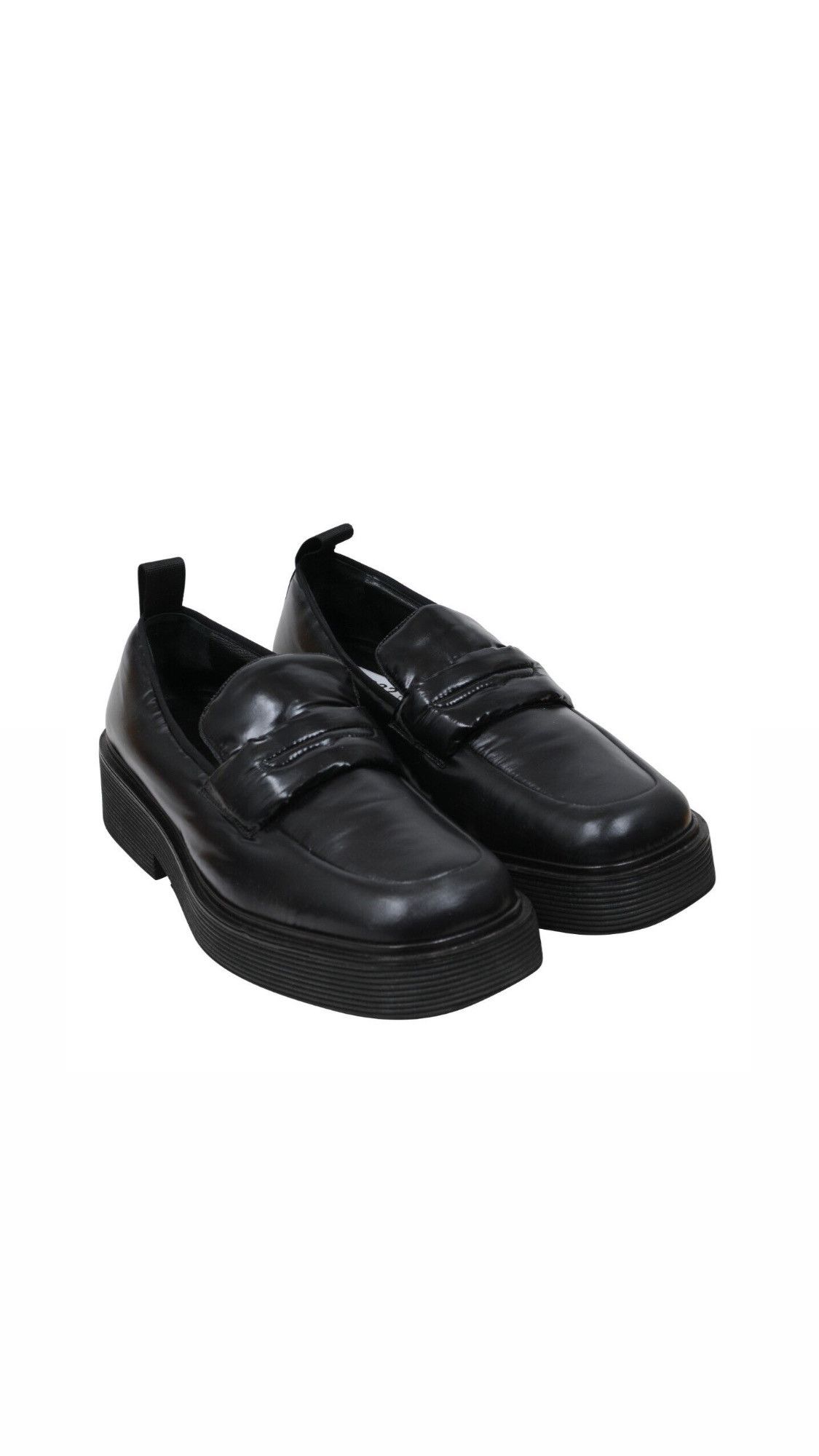 Marni Square Toe Platform Loafers Black Nylon - 02032 Size US 12 / EU 45 - 13 Thumbnail
