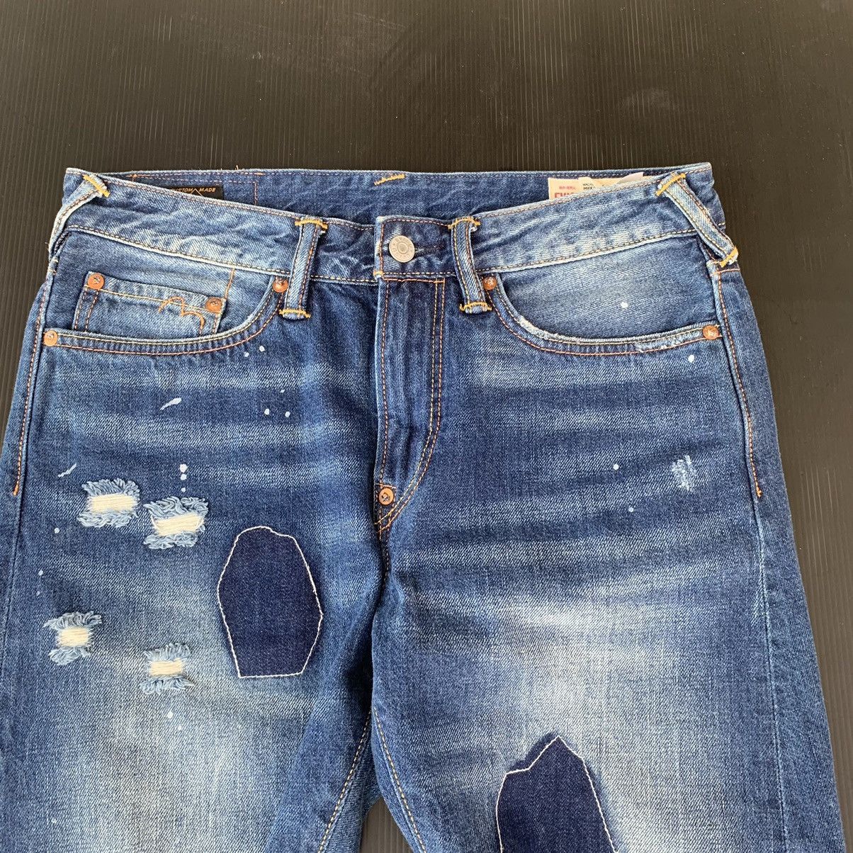 Evisu Evisu distressed Patched Painter Embroided Fish Logo Denim Size US 31 - 8 Thumbnail