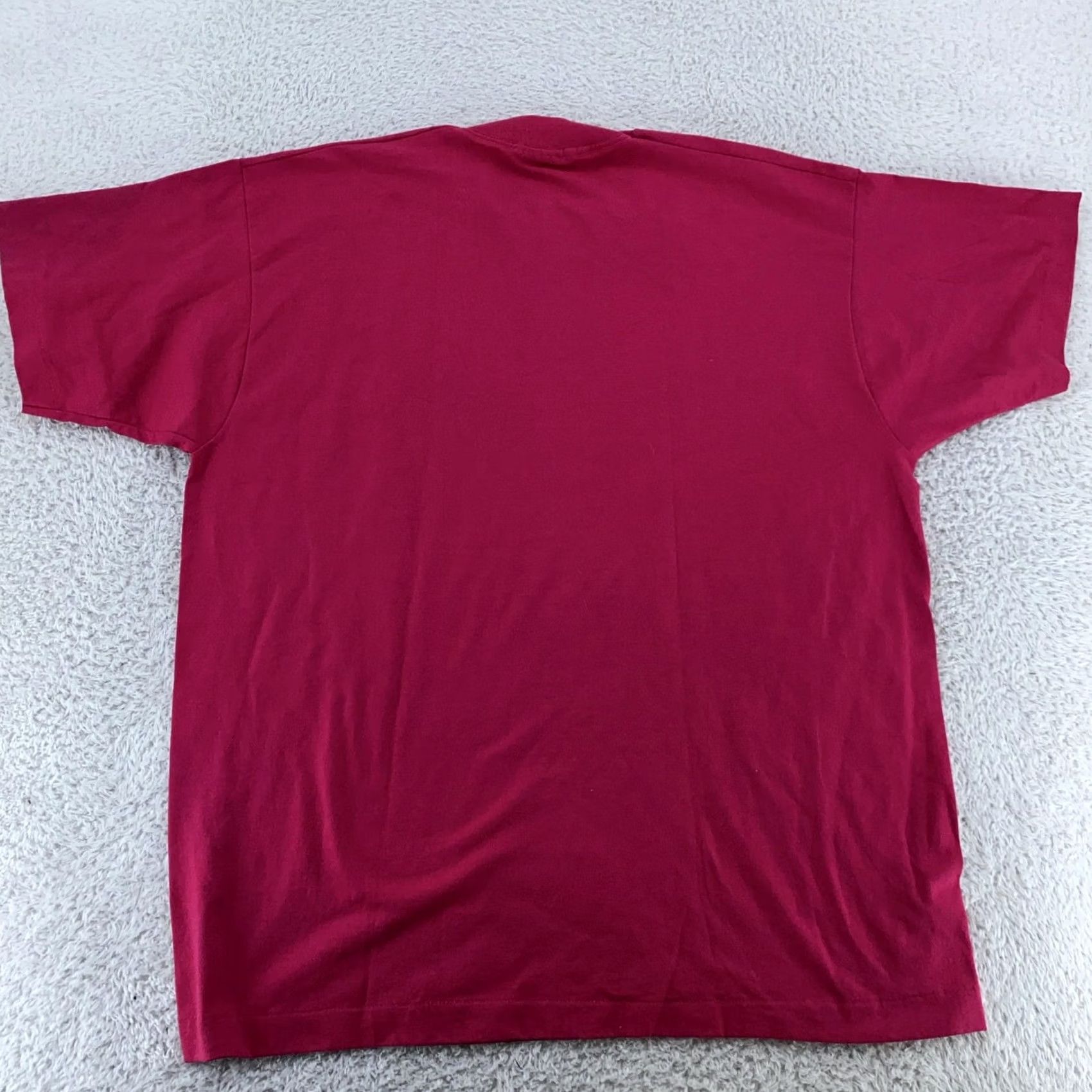 Fruit Of The Loom VINTAGE Fruit of the Loom Shirt Mens XL Pink 90s Crew Neck Short Sleeve T-Shirt Solid Tee All Seasons Tagless Size US XL / EU 56 / 4 - 5 Thumbnail
