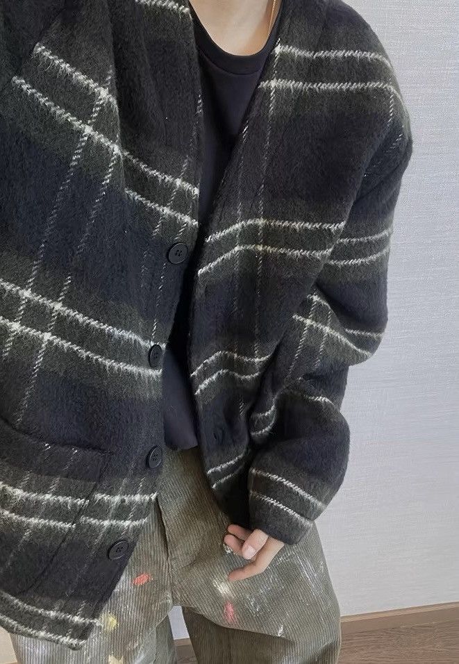 High street fashion retro plaid check jacket