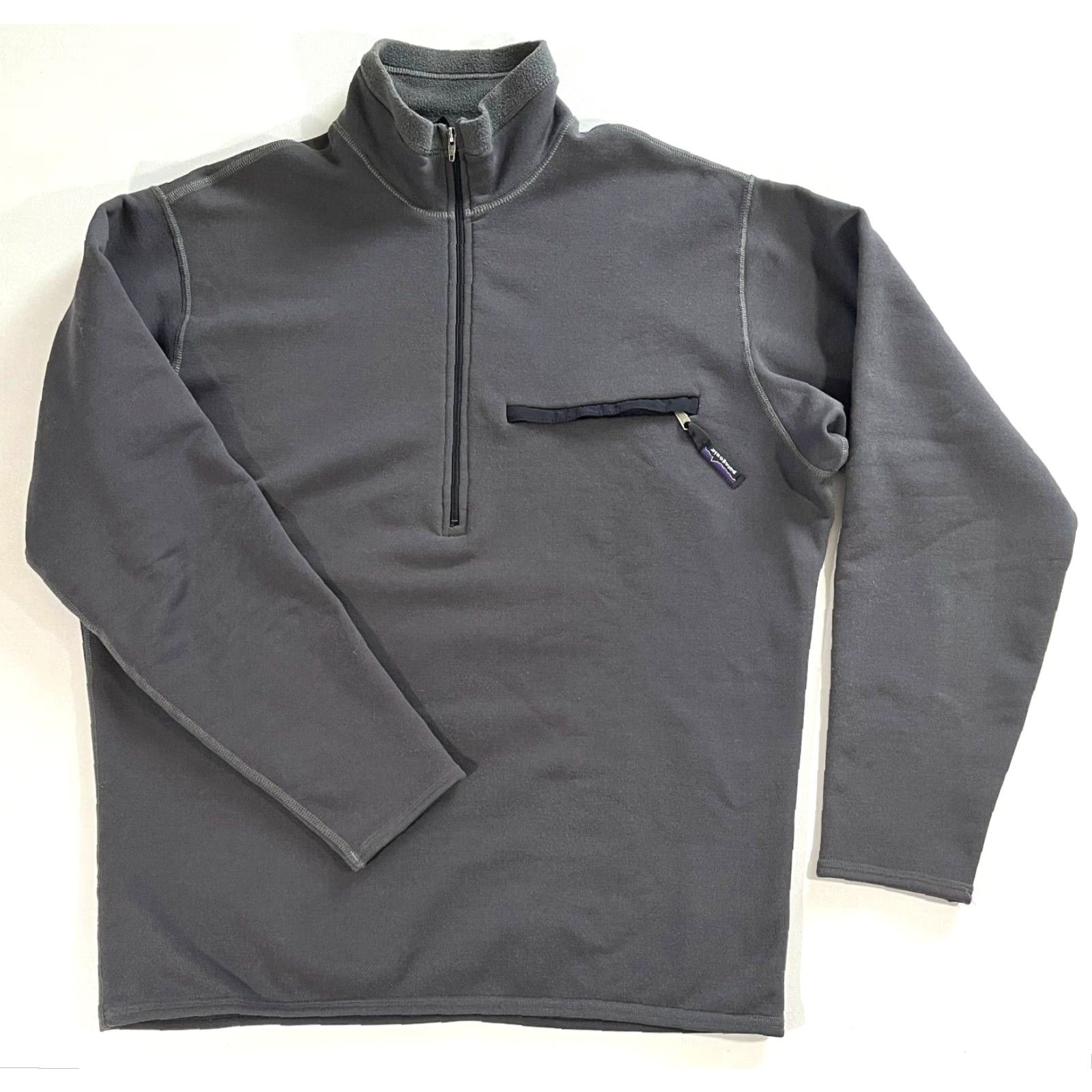 Patagonia VINTAGE Patagonia Men’s 1/4 Zip Long Sleeve Fleece Pullover Pullover Shirt Adult Large Gray Pockets Thermal Hiking Mens Size US L / EU 52-54 / 3 - 3 Thumbnail
