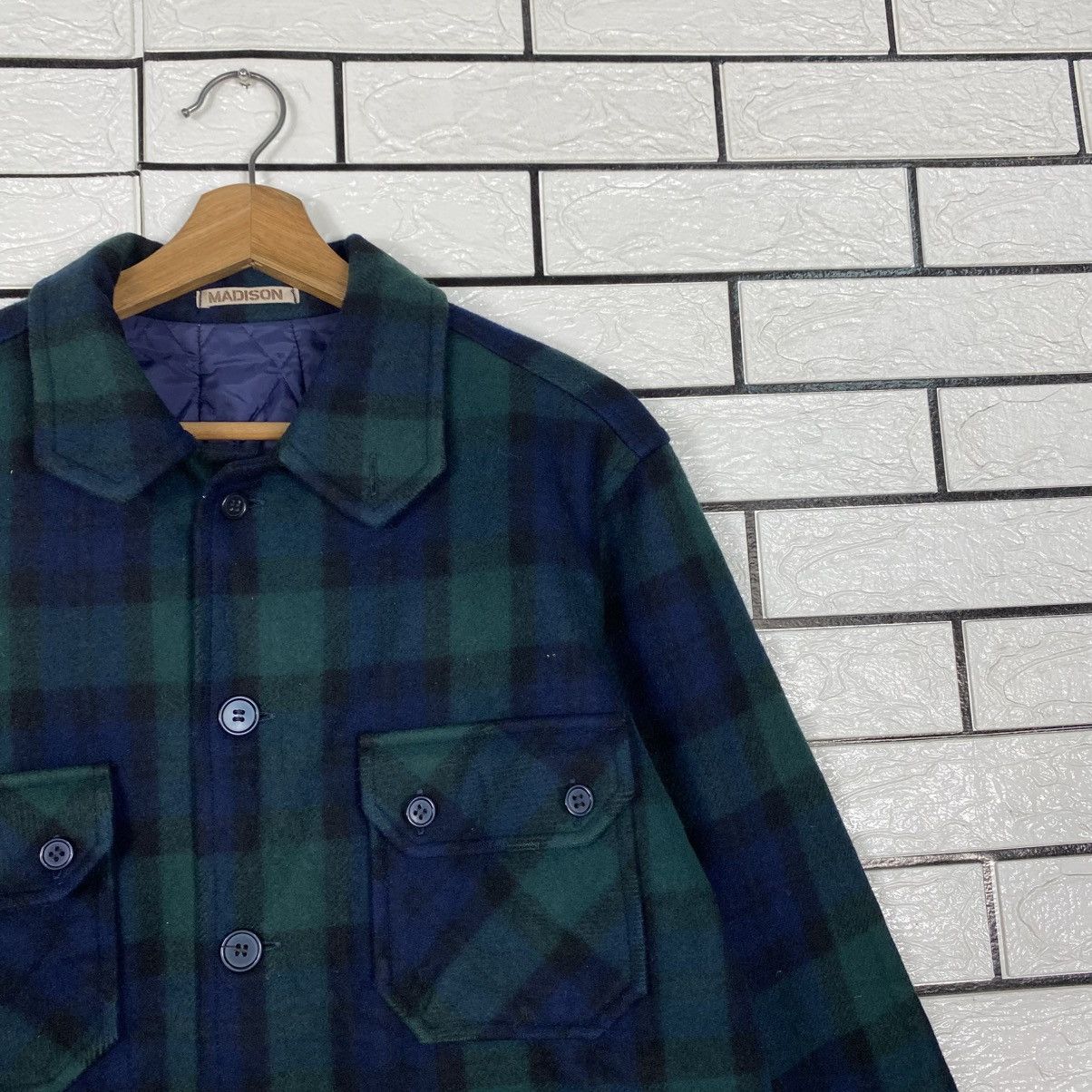 Issey Miyake Vintage Wool Chore Jacket Madison Tartan Design Check Size US L / EU 52-54 / 3 - 7 Thumbnail