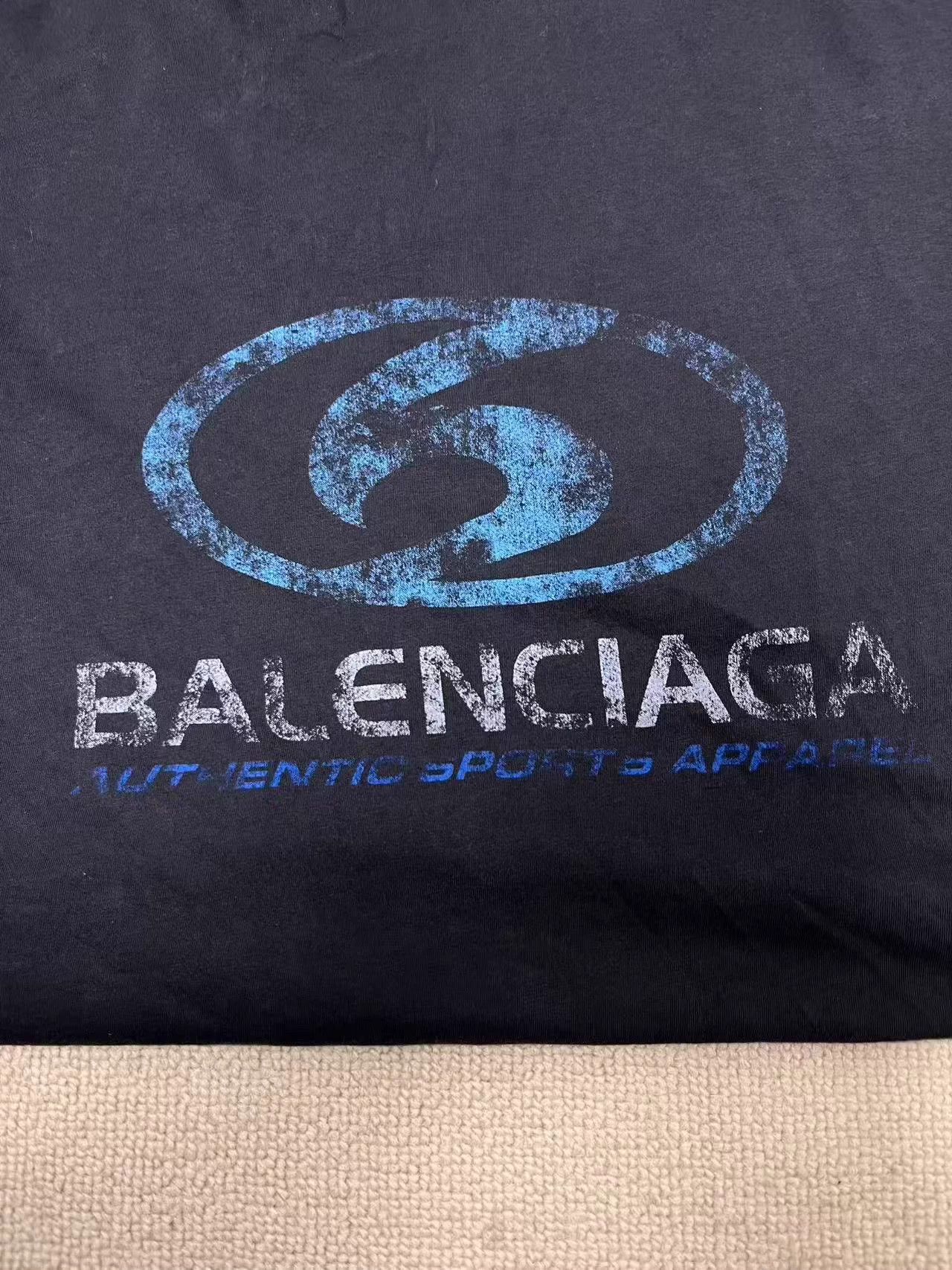 Balenciaga Balenciaga men's oversized logo print black long tee Size US S / EU 44-46 / 1 - 3 Thumbnail
