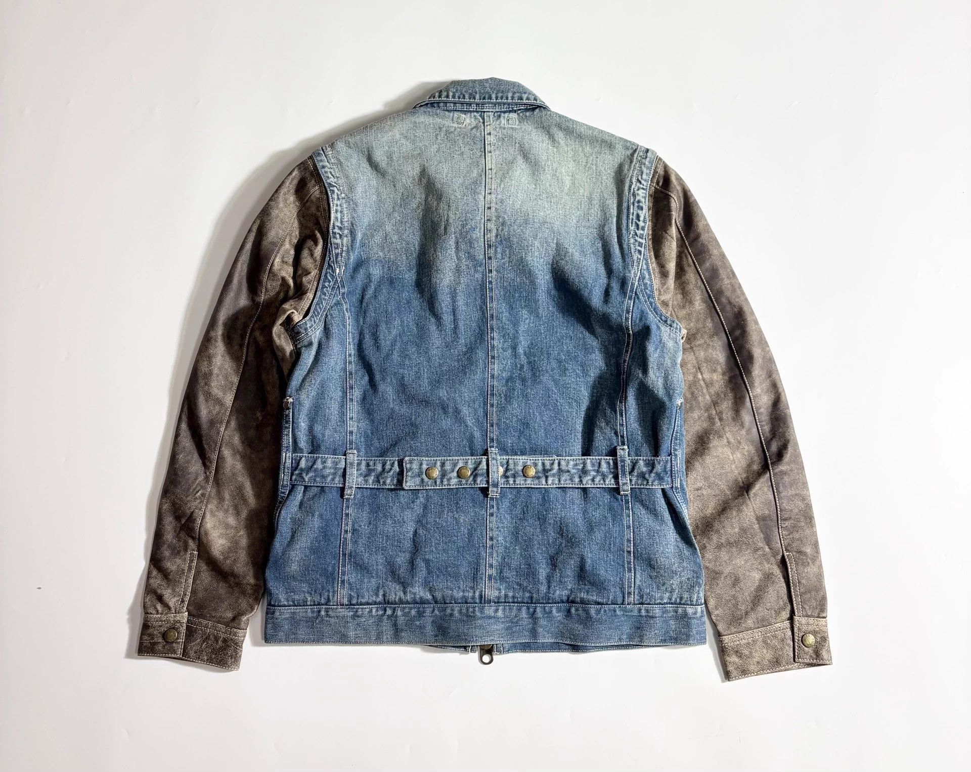 Avirex AVIREX TYPE Horsehide Sleeve Denim Jacket Size US M / EU 48-50 / 2 - 4 Thumbnail