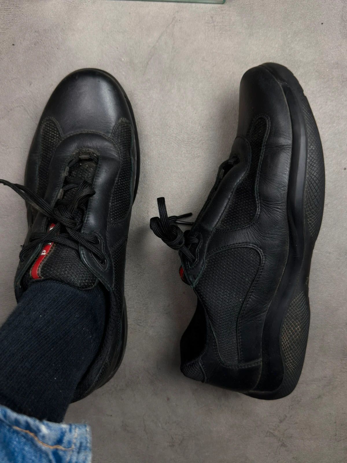 Prada 2000’s American Cup OG leather black trainers