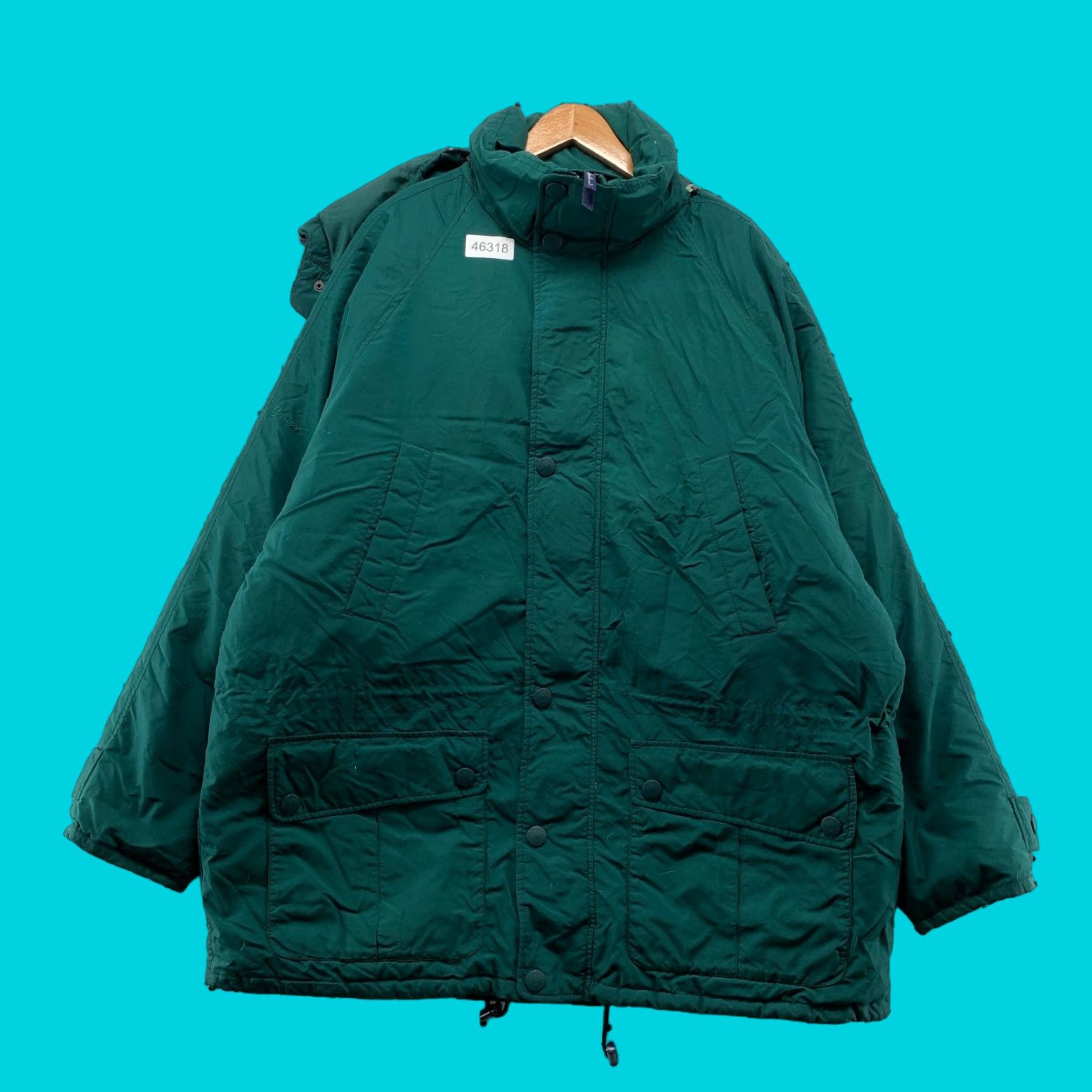 Eddie Bauer VINTAGE Eddie Bauer Down Puffer Park Coat Mens XL Green Outdoor Heavyweight Parka Hoodie Size US XL / EU 56 / 4 - 1 Thumbnail