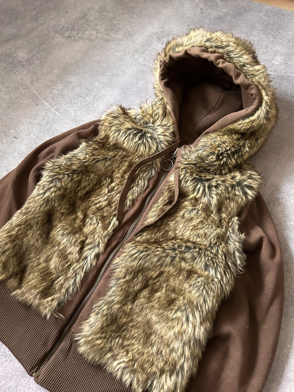 Zara Vintage Zara Brown If Six Was Nine fur hoodies y2k Size M / US 6-8 / IT 42-44 - 4 Thumbnail