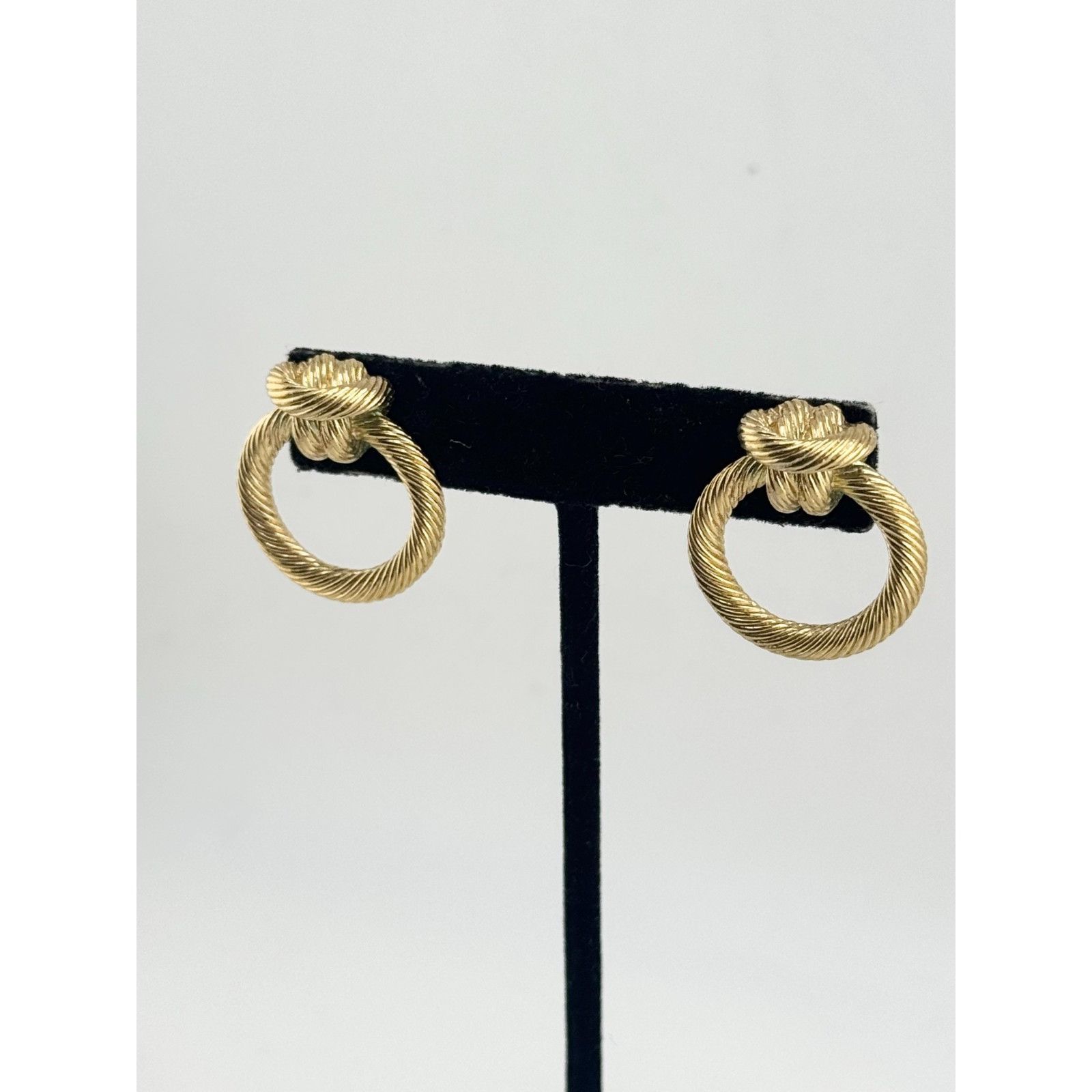 Vintage Vintage gold rope twist earrings Size ONE SIZE - 2 Thumbnail