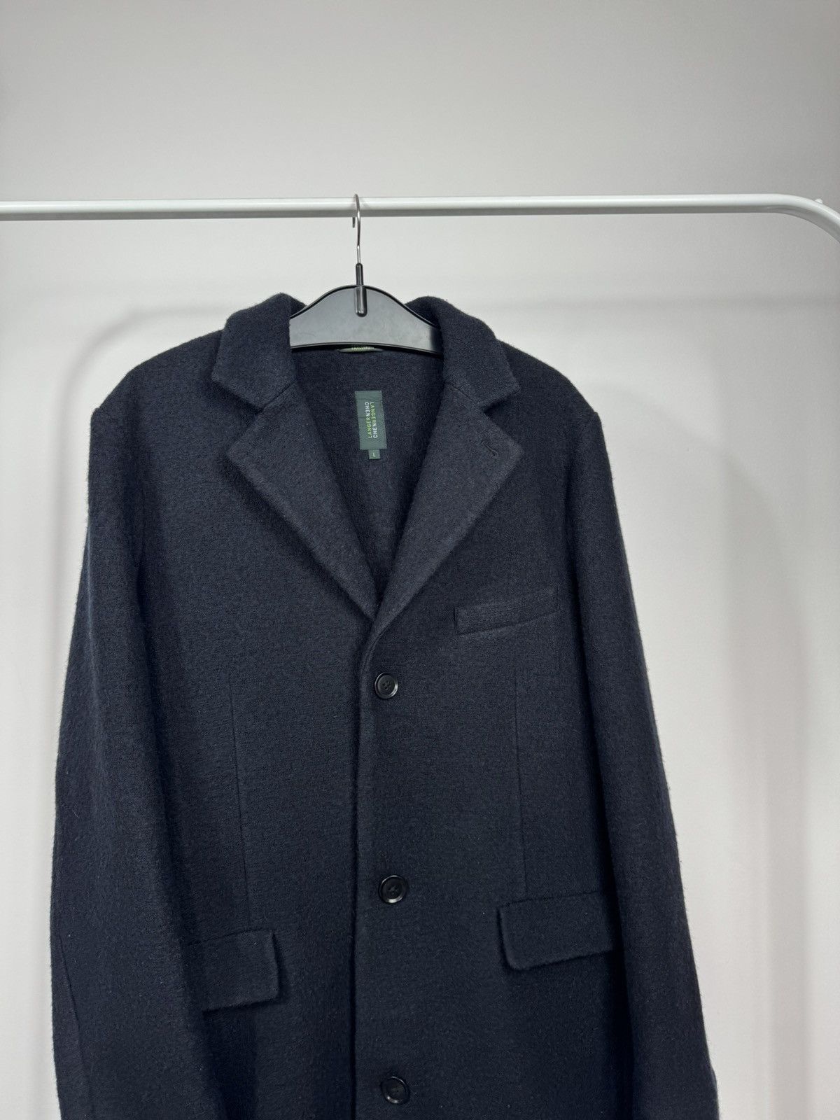 Other LangerChen Men’s Wool Blend Overcoat Minimalist Coat L Size US L / EU 52-54 / 3 - 6 Thumbnail
