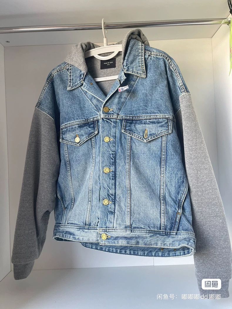 Fear of God Fear of God Patchwork hooded denim jacket jacket Size US M / EU 48-50 / 2 - 1 Thumbnail