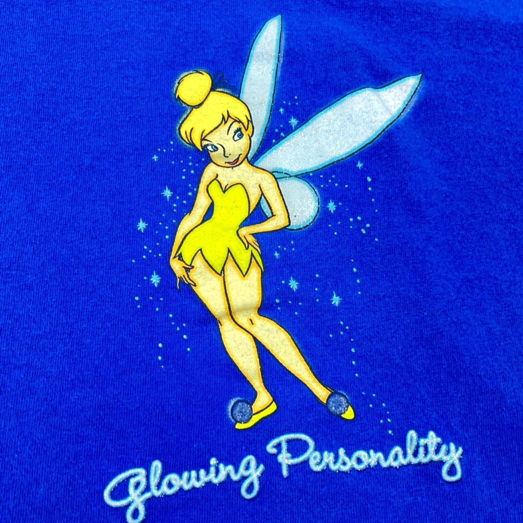 Disney VINTAGE Disney T-Shirt Women XL Blue Tinker Bell Fairy Casual 2000s Size XL / US 12-14 / IT 48-50 - 3 Thumbnail