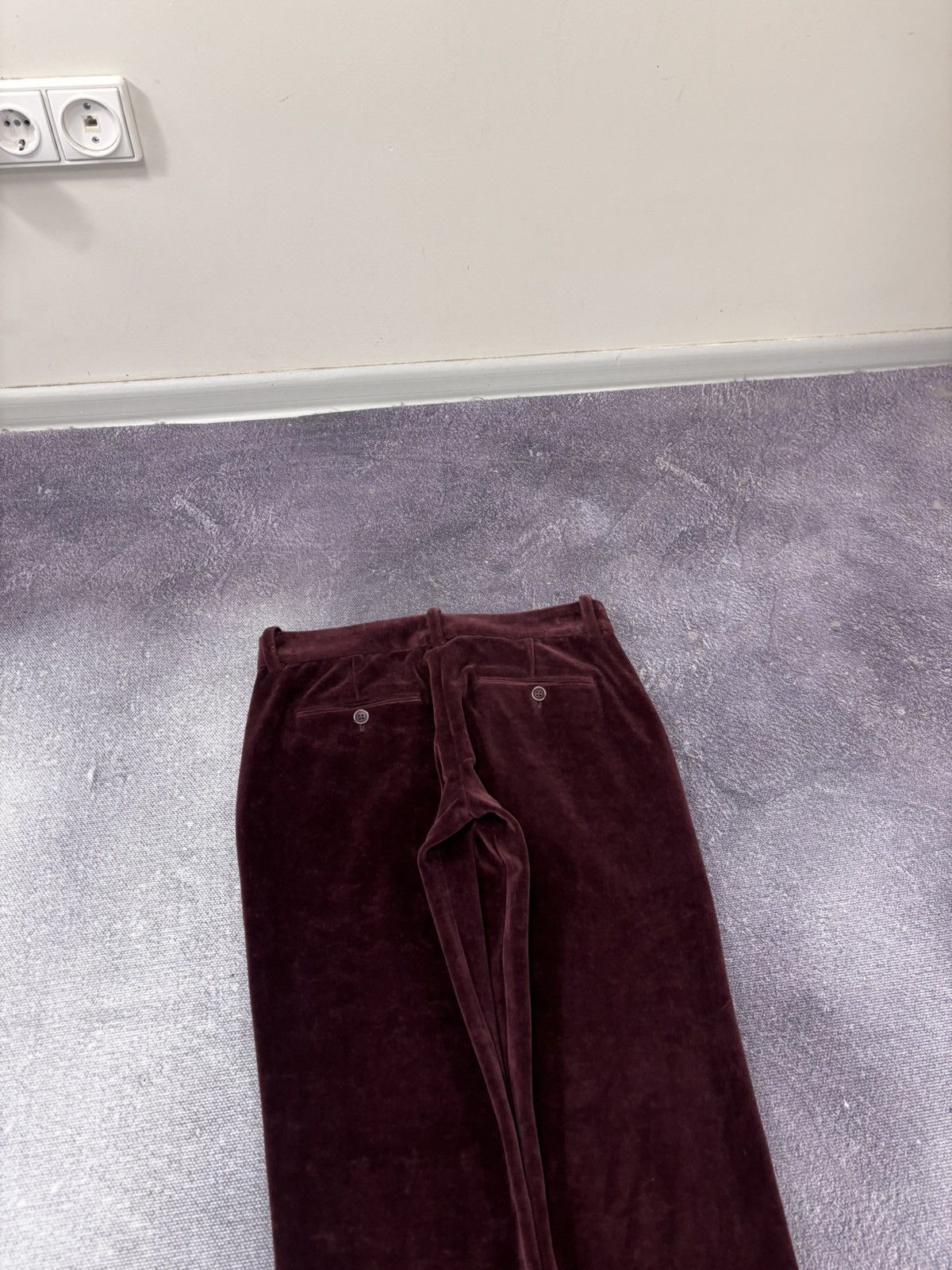 Circolo 1901 Circolo 1901 Women’s NWT Burgundy Velour Velvet Chino Pants Size 26" / US 2 / IT 38 - 15 Thumbnail