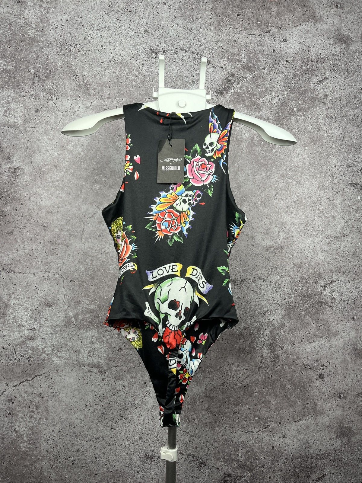 Christian Audigier × Ed Hardy Vintage 🔥 Ed Hardy X MG AOP Graphic Bodysuit / Swimwear Size S / US 4 / IT 40 - 2 Thumbnail