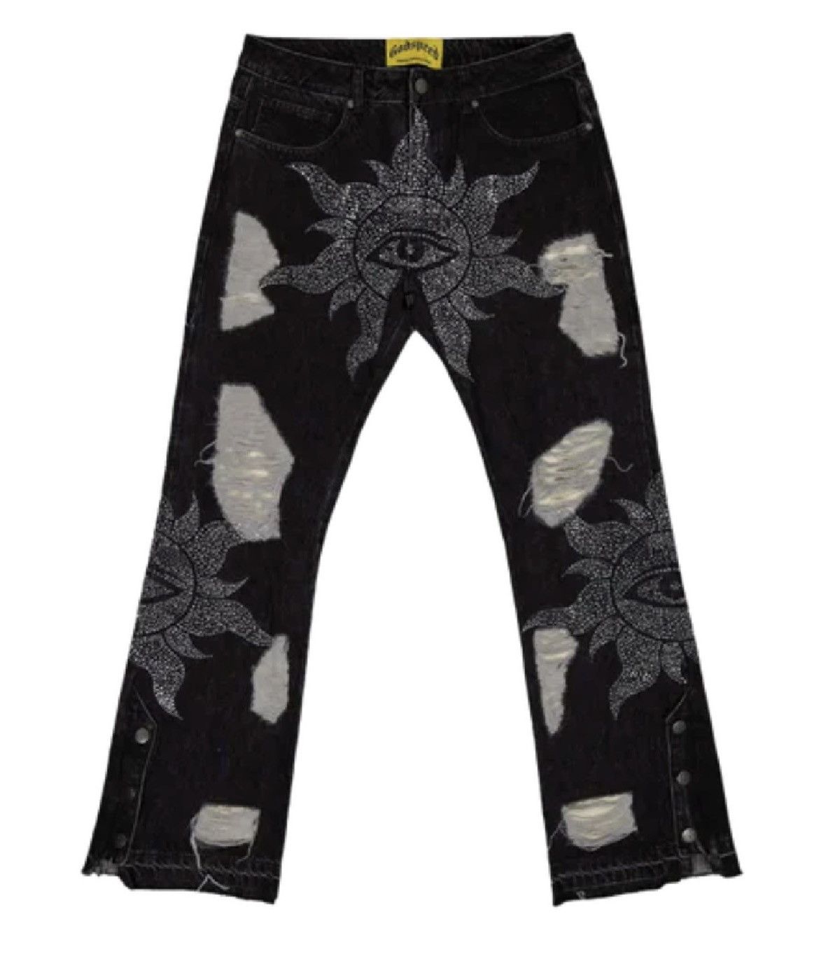 Godspeed Godspeed 'Crystal Vizion' Black Jeans Size US 32 / EU 48 - 1 Thumbnail