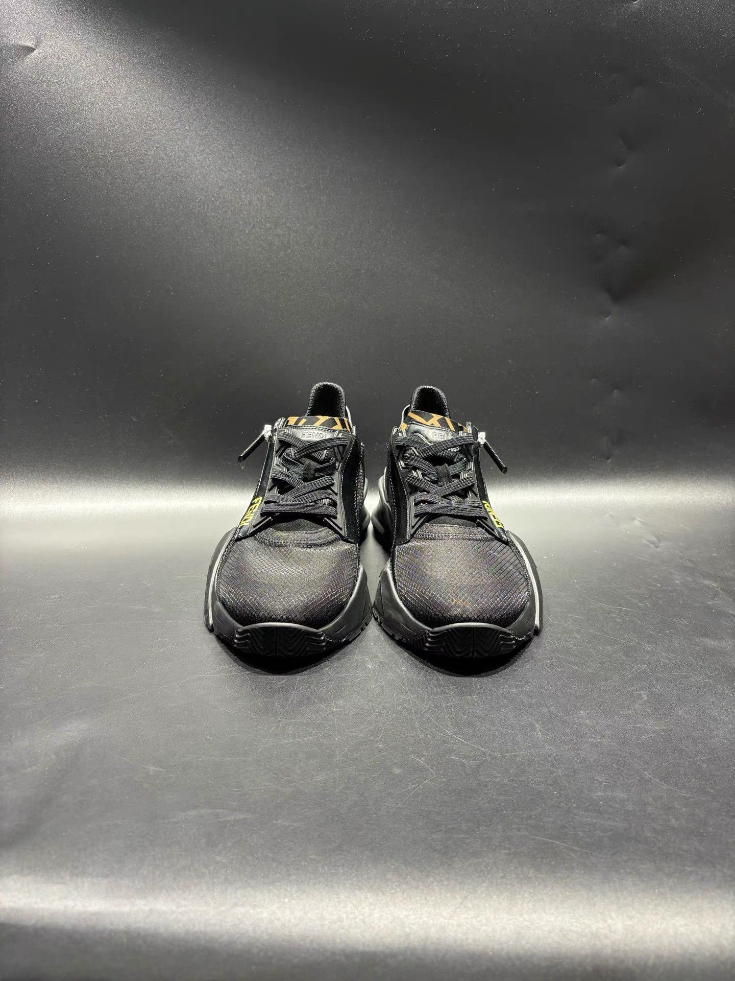Fendi Fendi Black & Monogram Sneakers K36 Size US 9 / EU 42 - 2 Thumbnail