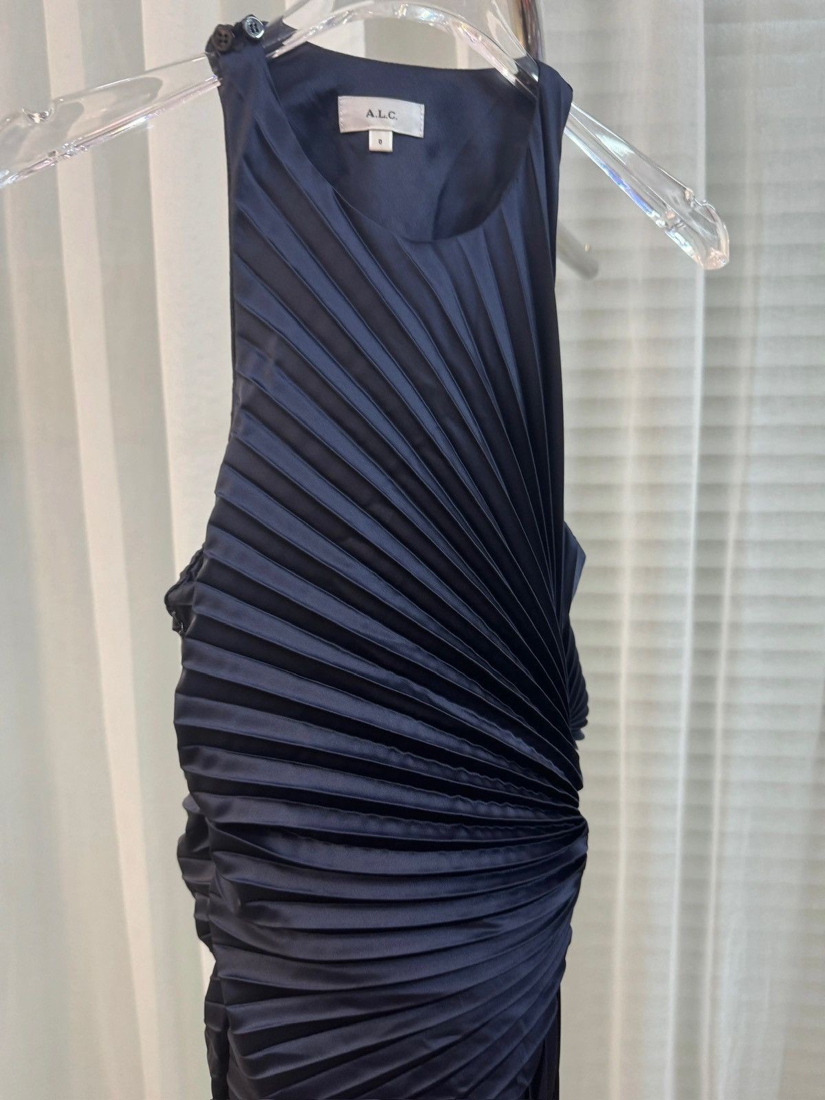 A.L.C. A.L.C Neckline Asymmetrically Draped Midi Dress Size S / US 4 / IT 40 - 4 Thumbnail