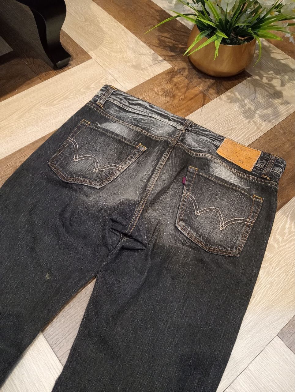 Edwin EDWIN BLACK WASHED DENIM FLARED PANTS Size US 34 / EU 50 - 12 Thumbnail