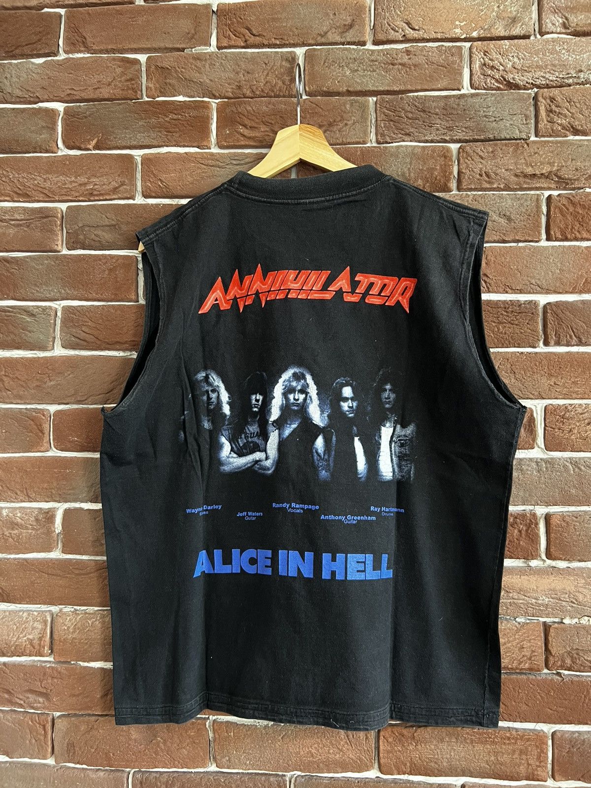 Band Tees Rare Vintage 90s ANIHILATOR Alice in Hell Metal Band Shirt Size US L / EU 52-54 / 3 - 2 Thumbnail