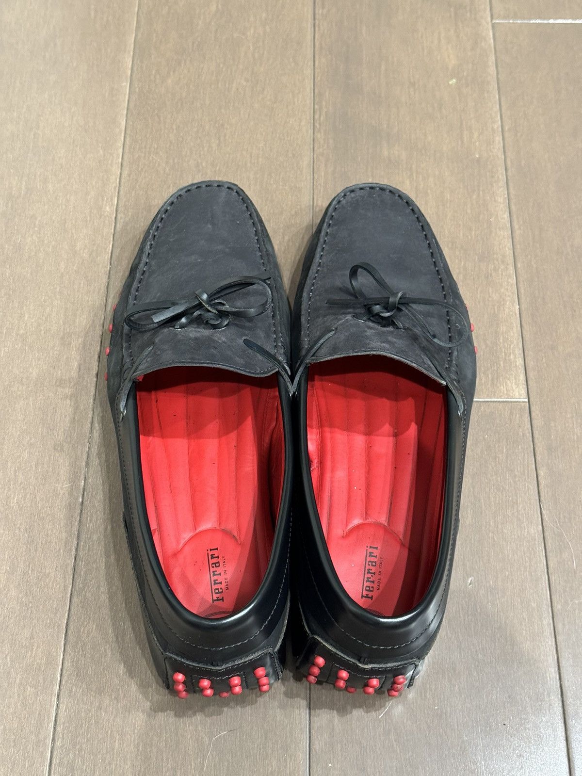 Tod's Tod’s x Ferrari Black Nubuck Driving Shoes Size US 9.5 / EU 42-43 - 2 Thumbnail