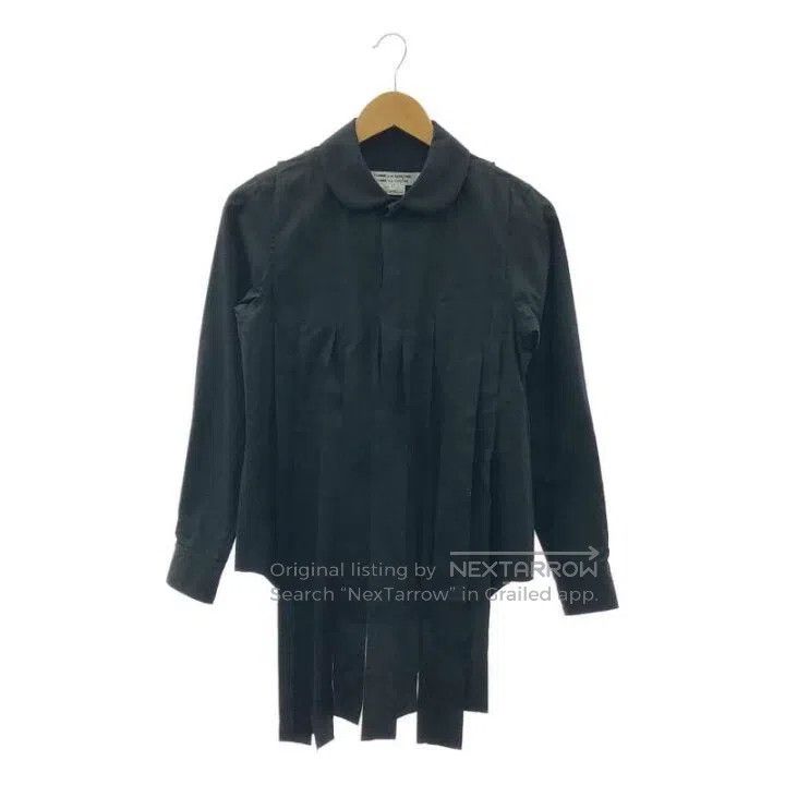 Comme des Garcons Comme Des Garcons Retro Black Torn Collar Long Sleeve Shir Size XS / US 0-2 / IT 36-38 - 1 Thumbnail