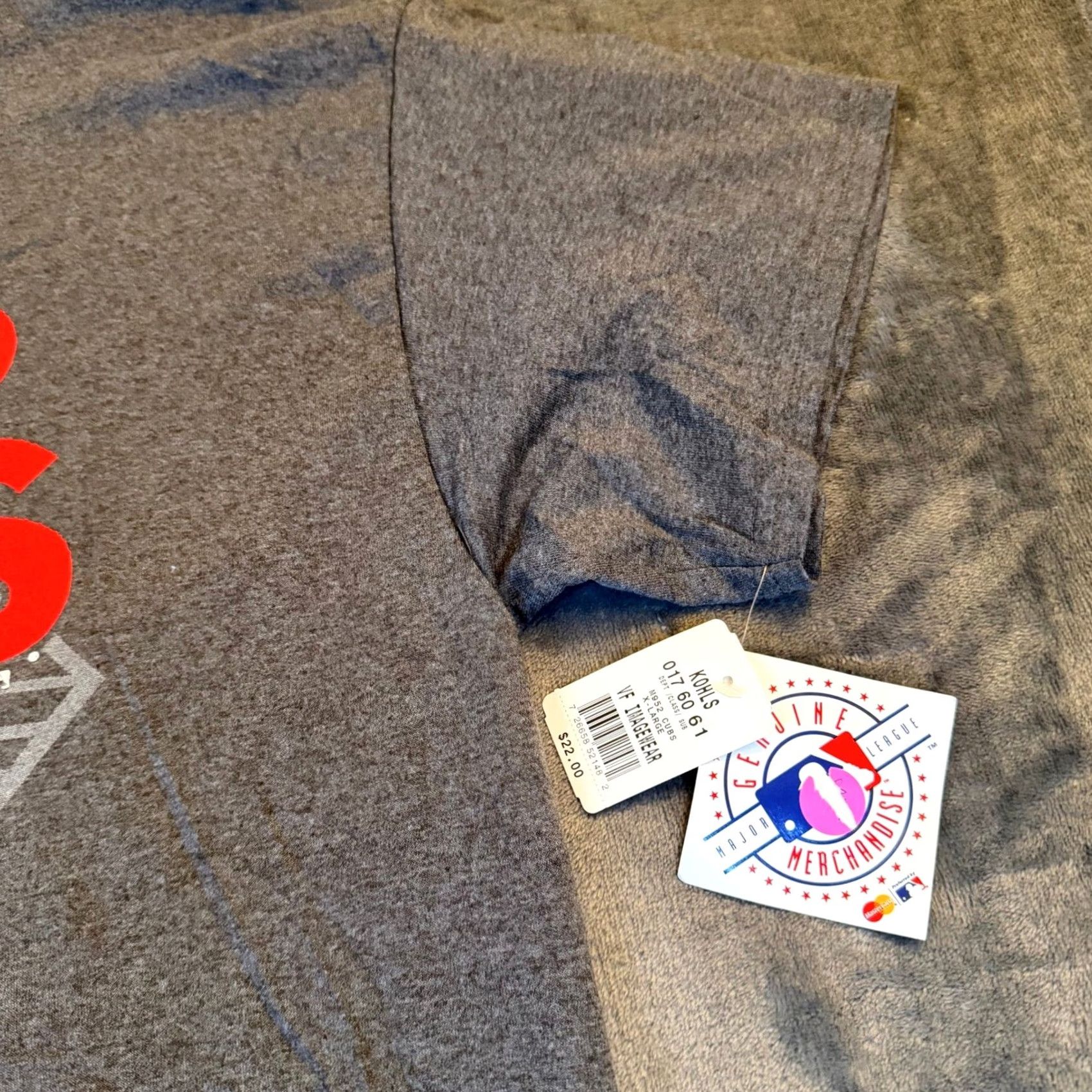 Vintage Majestic Chicago Cubs T Shirt Gray Baseball Graphic Tee Mens XL NWT Size US XL / EU 56 / 4 - 2 Thumbnail