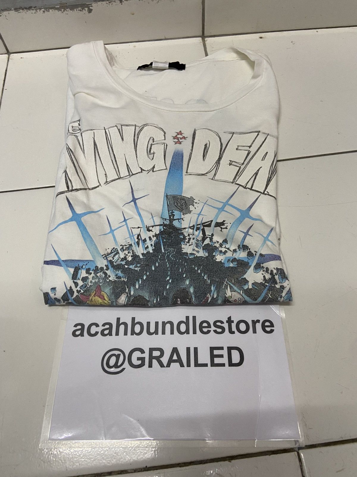 Japanese Brand BUMP OF CHICKEN LIVING DEAD TEE SHIRT Size US L / EU 52-54 / 3 - 13 Thumbnail