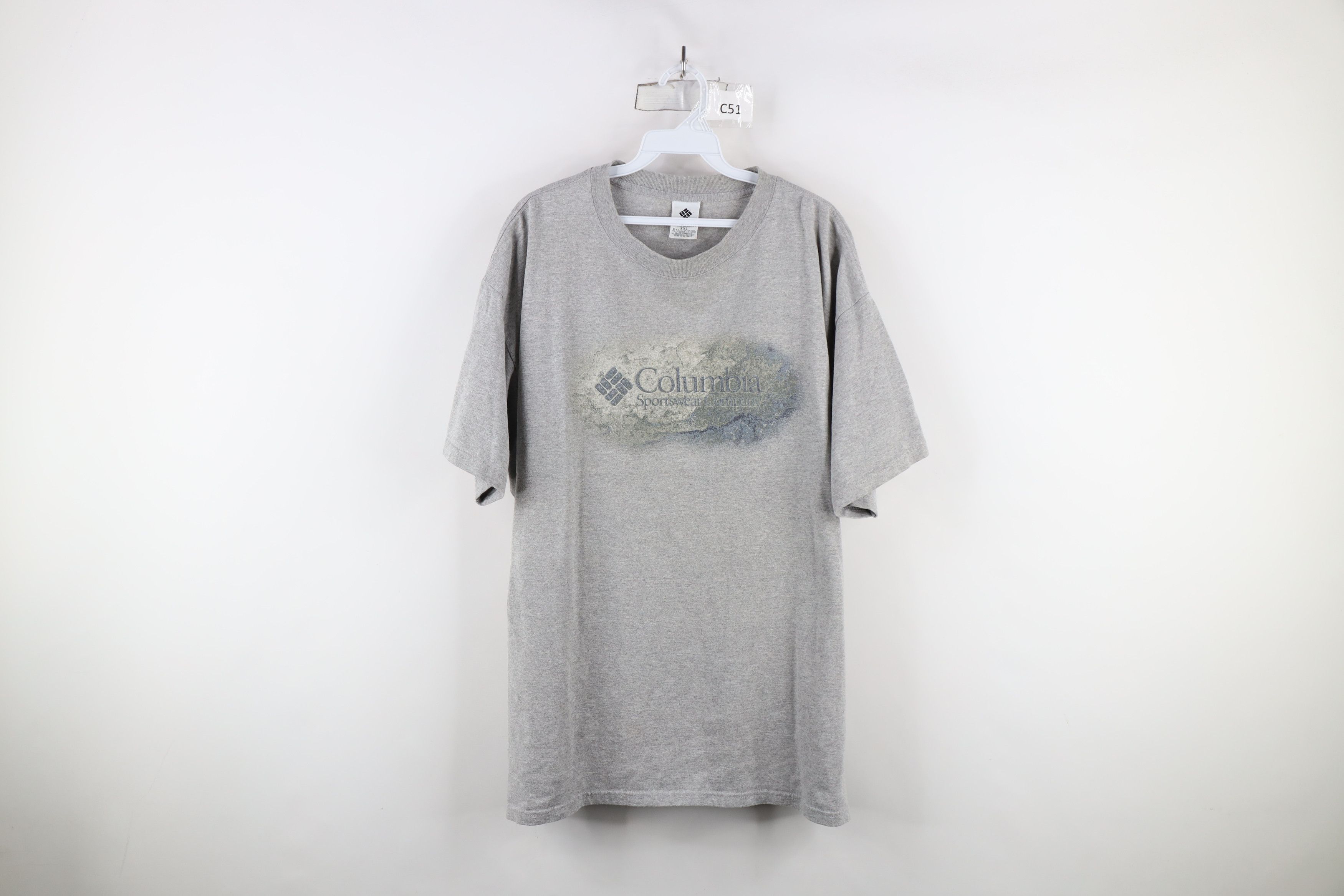 Columbia × Vintage Vintage 90s Columbia Spell Rock Short Sleeve T-Shirt Gray Size US XXL / EU 58 / 5 - 1 Thumbnail
