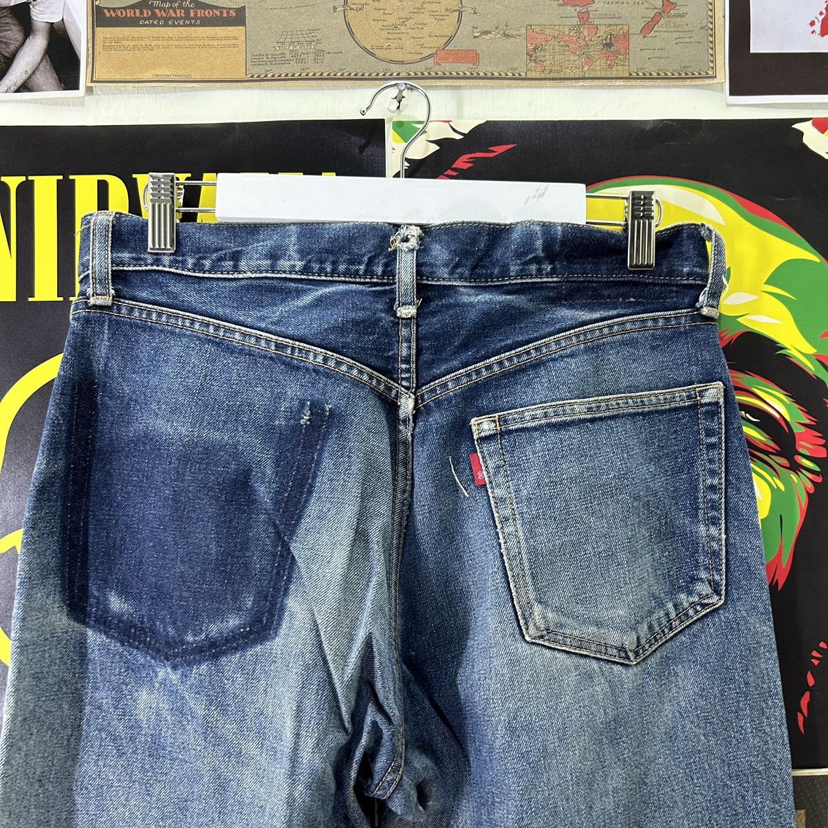 Vintage Vintage Japanese Brand Single R Distressed Denim Size US 32 / EU 48 - 12 Thumbnail