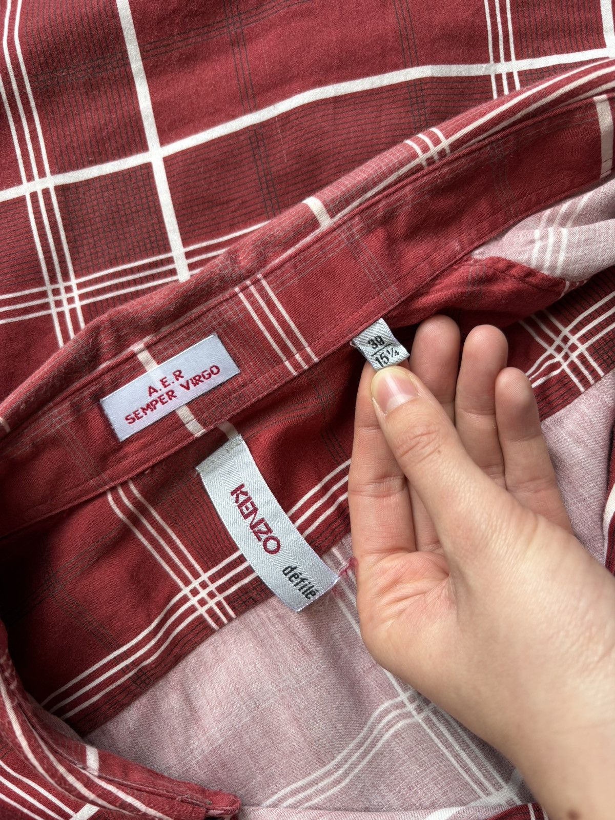 Kenzo Kenzo red plaid shirt vintage Defilé Size US XS / EU 42 / 0 - 3 Thumbnail