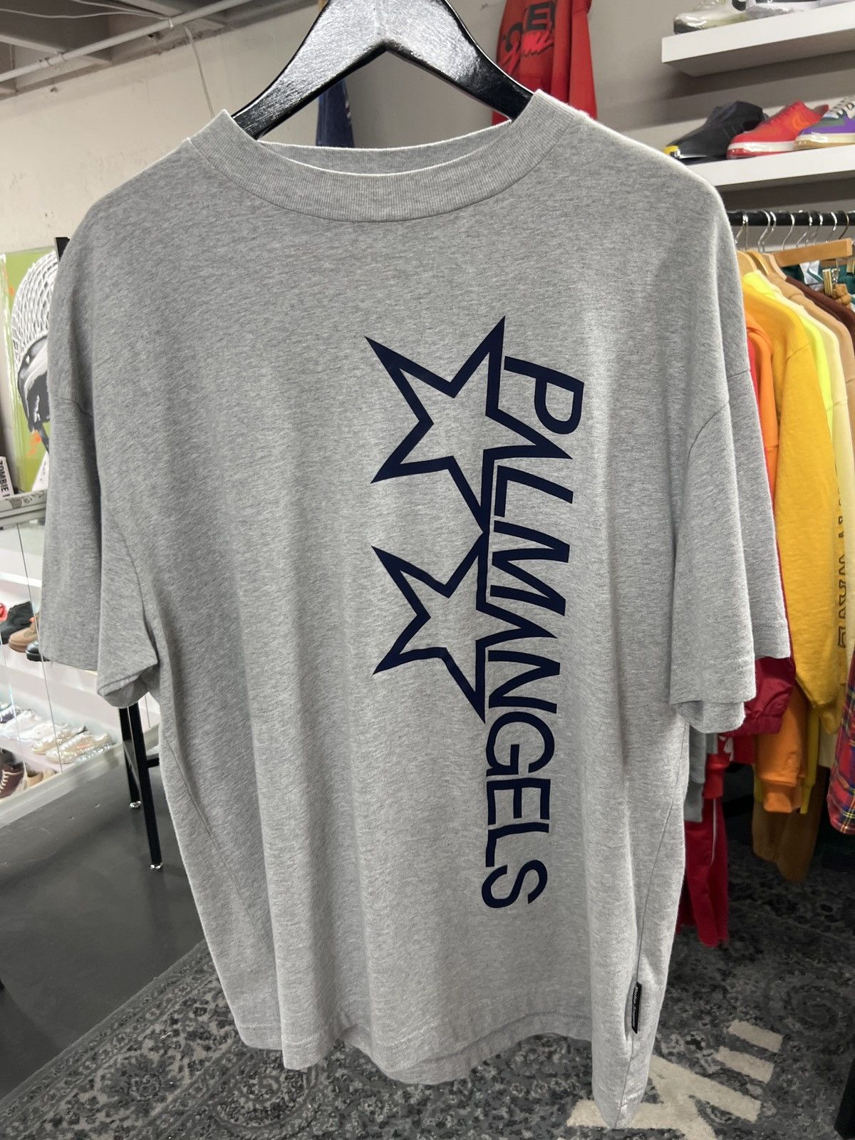 Palm Angels Palm Angels Vertical Racing Star Logo Tee Size US L / EU 52-54 / 3 - 1 Thumbnail