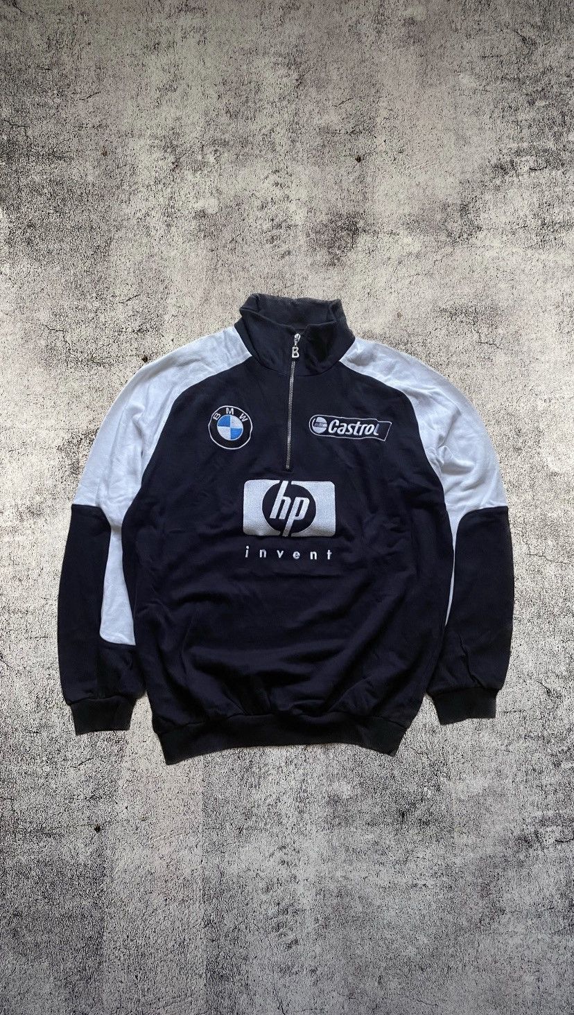 image of Vintage Bogner Bmw Williams F1 Team 1/4 Zip Sweatshirt in Black, Men's (Size Large)