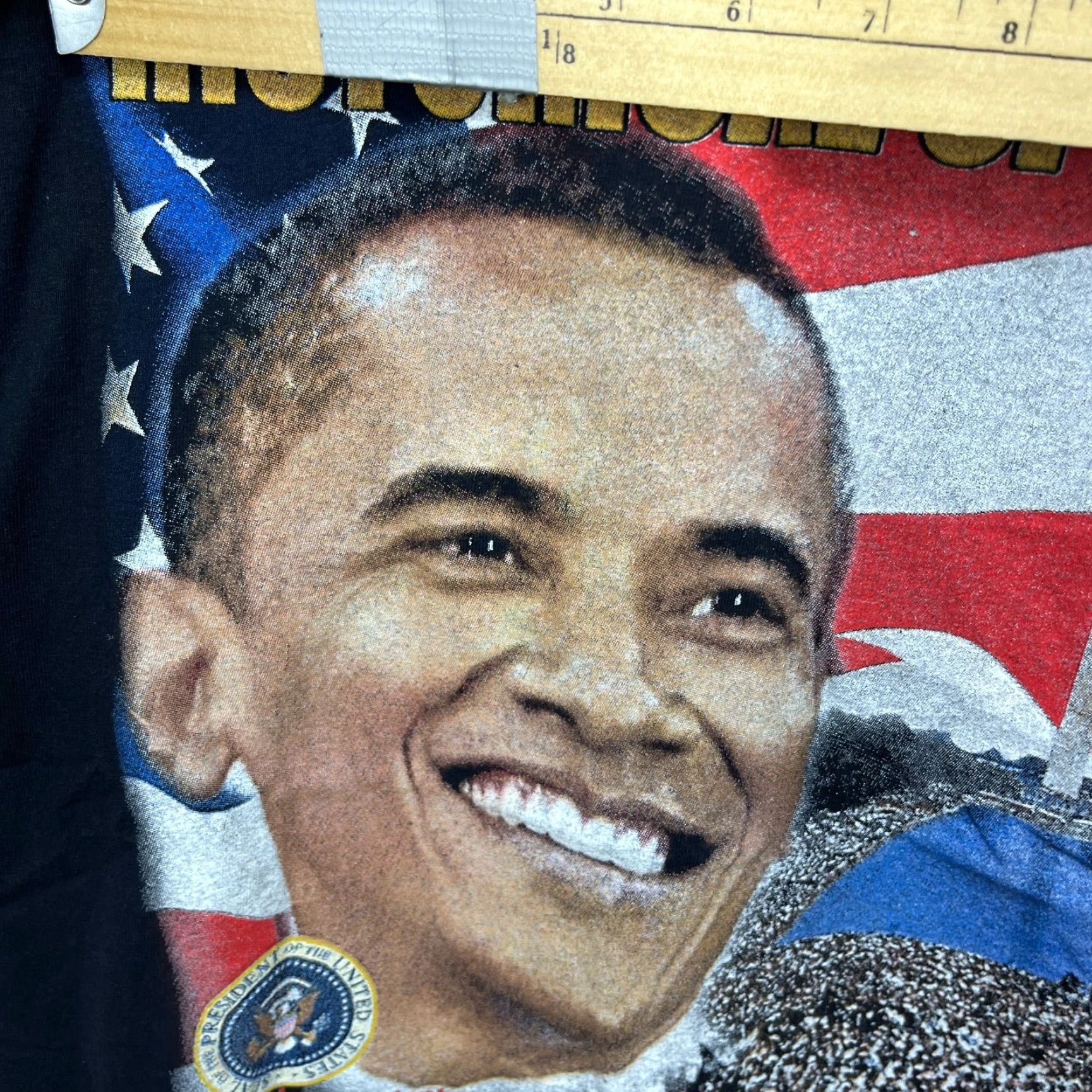 Vintage VINTAGE Barack Obama Historical Speech USA Y2K T-Shirt 2XL Men Long Sleeve Black Size US XXL / EU 58 / 5 - 7 Thumbnail