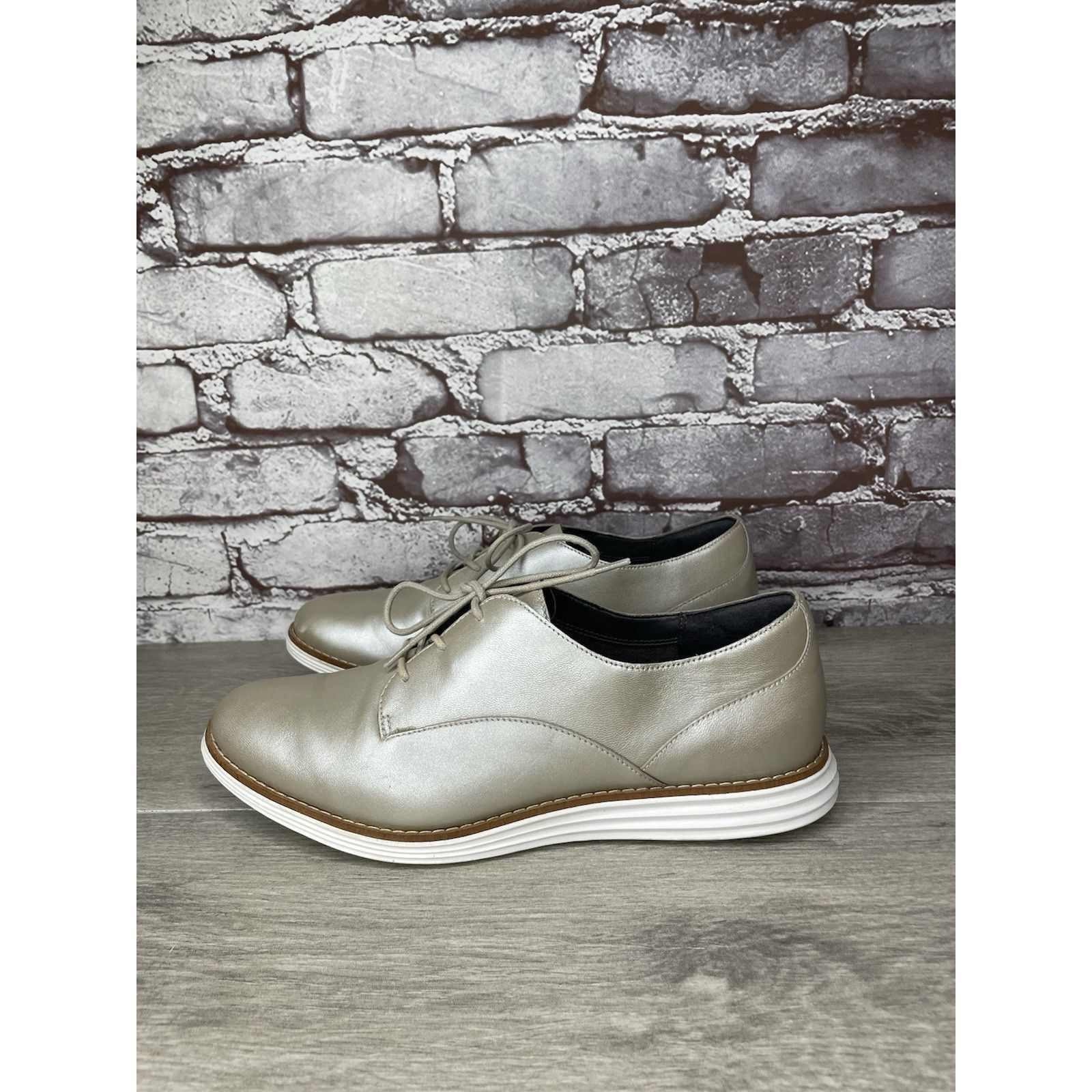 Cole Haan Cole Haan Original Grand Pearl Metallic Oxfords Shoes Women Size US 8 / IT 38 - 19 Thumbnail